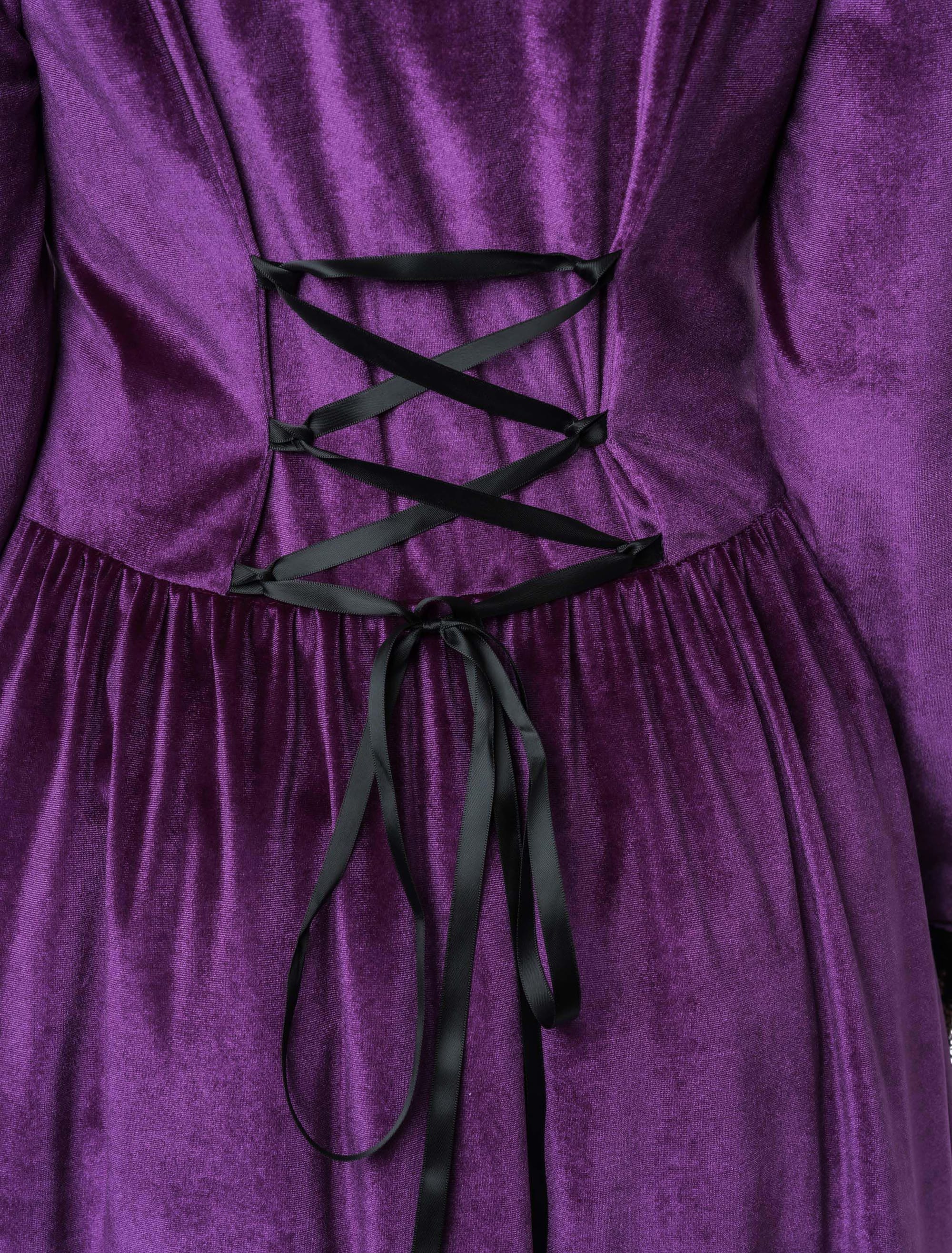 Mantel Samt mit Schnallen und Spitze Damen lila L/XL