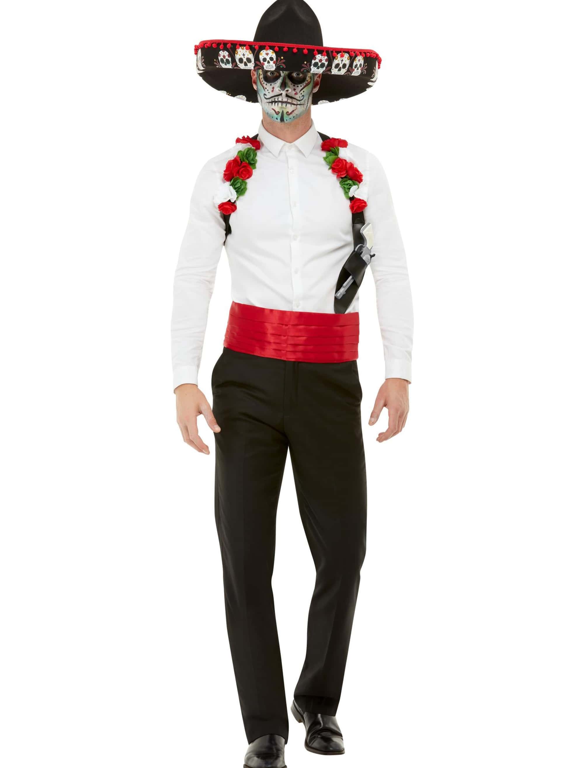 Set Day Of The Dead 3-tlg. Herren schwarz/weiß/rot one size
