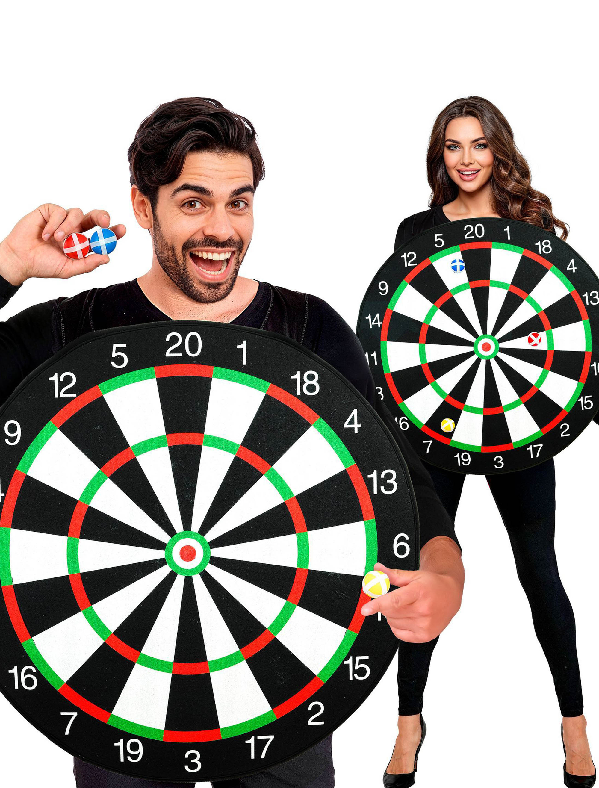 Kostüm Dartscheibe 4-tlg. bunt one size