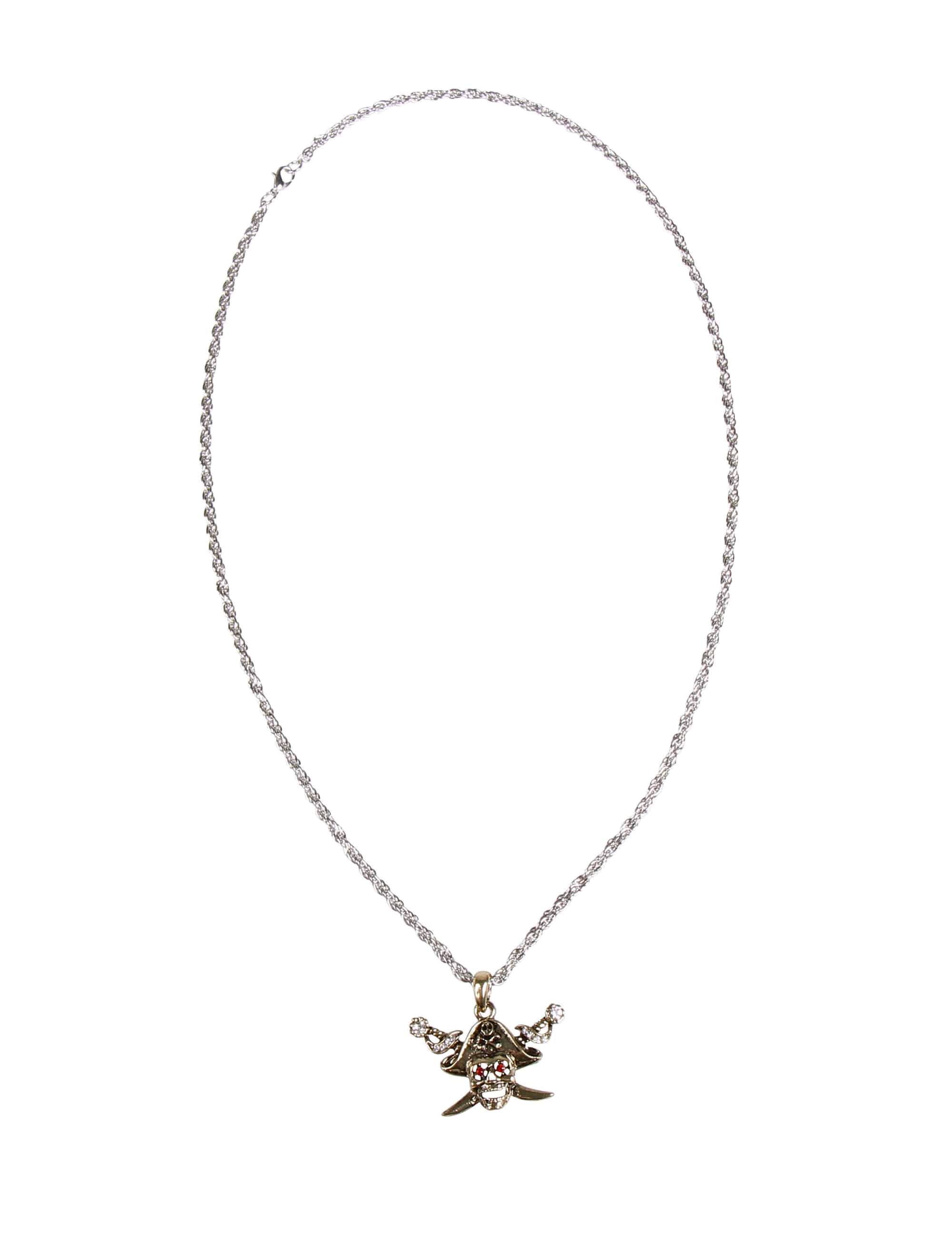 Halskette Pirat gold mit Strass