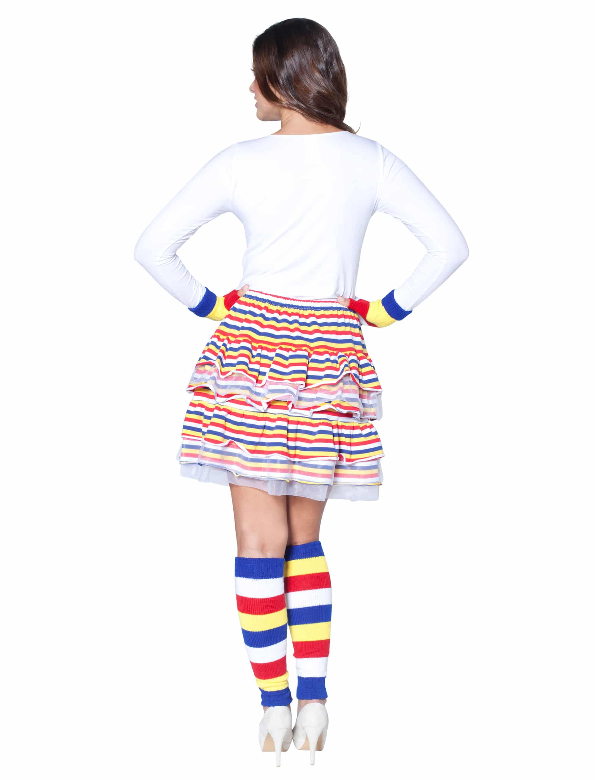 Petticoat geringelt rot/weiß/blau/gelb