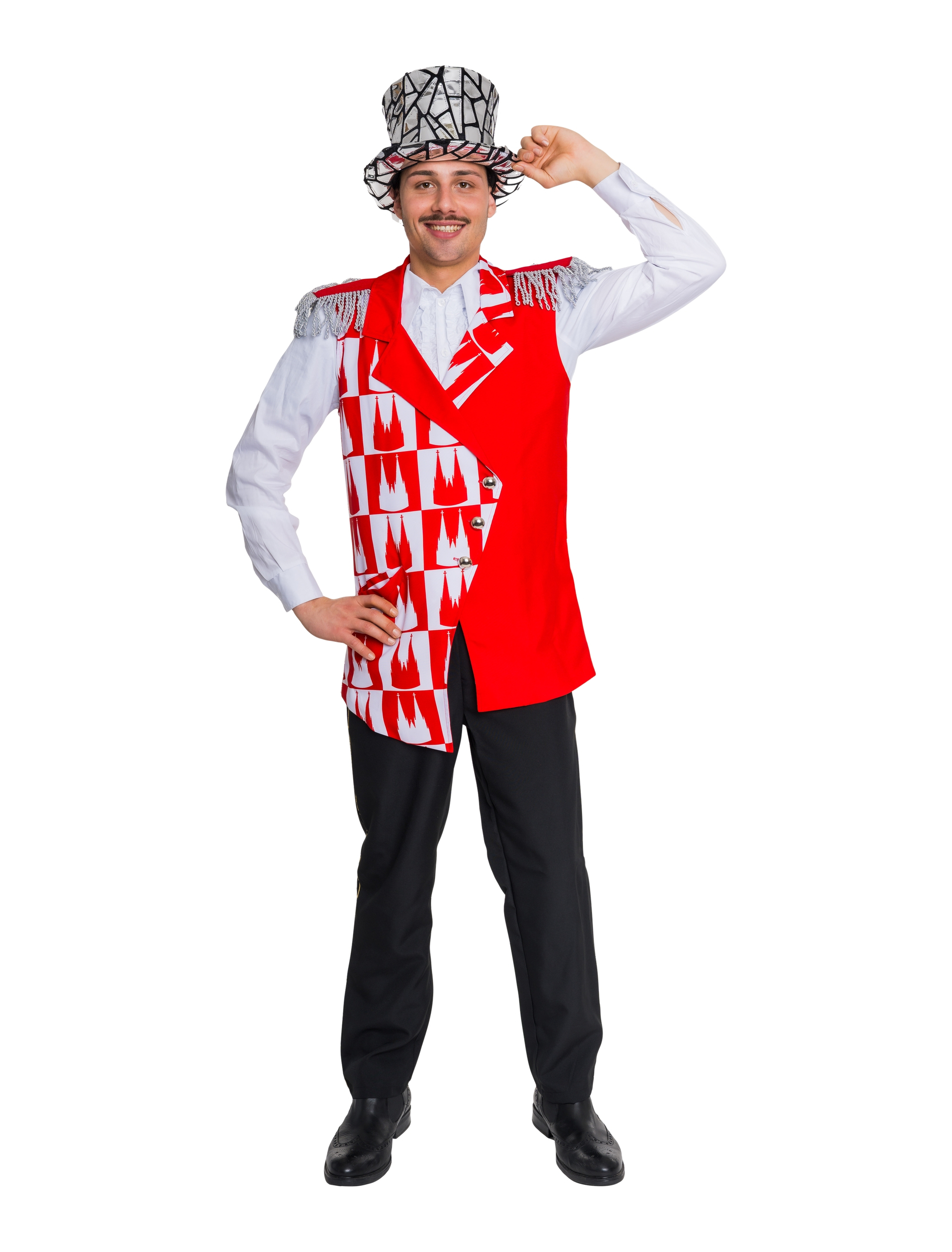 Weste Köln rot/weiß L/XL