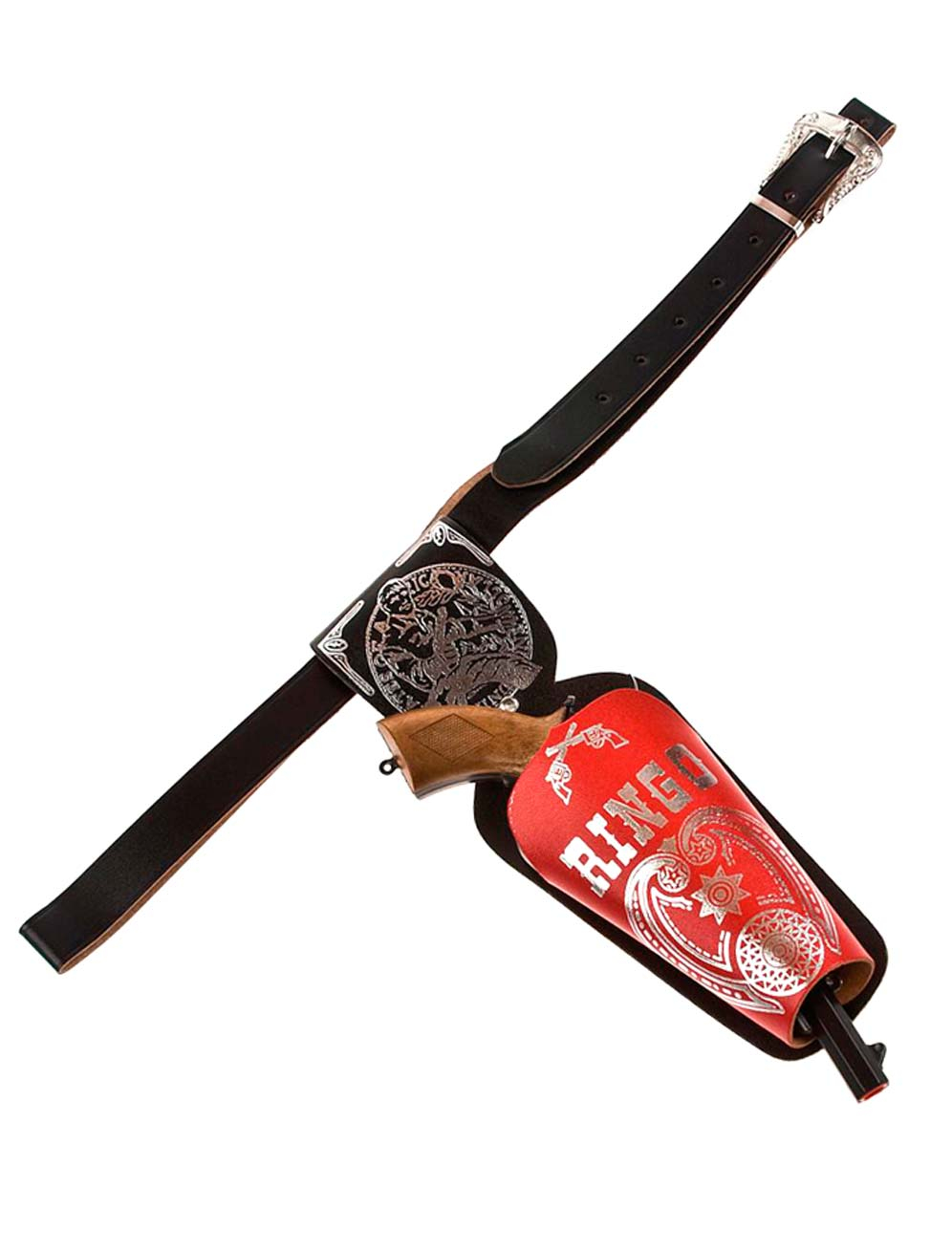 Coltgürtel Ringo 1 Tasche schwarz/rot