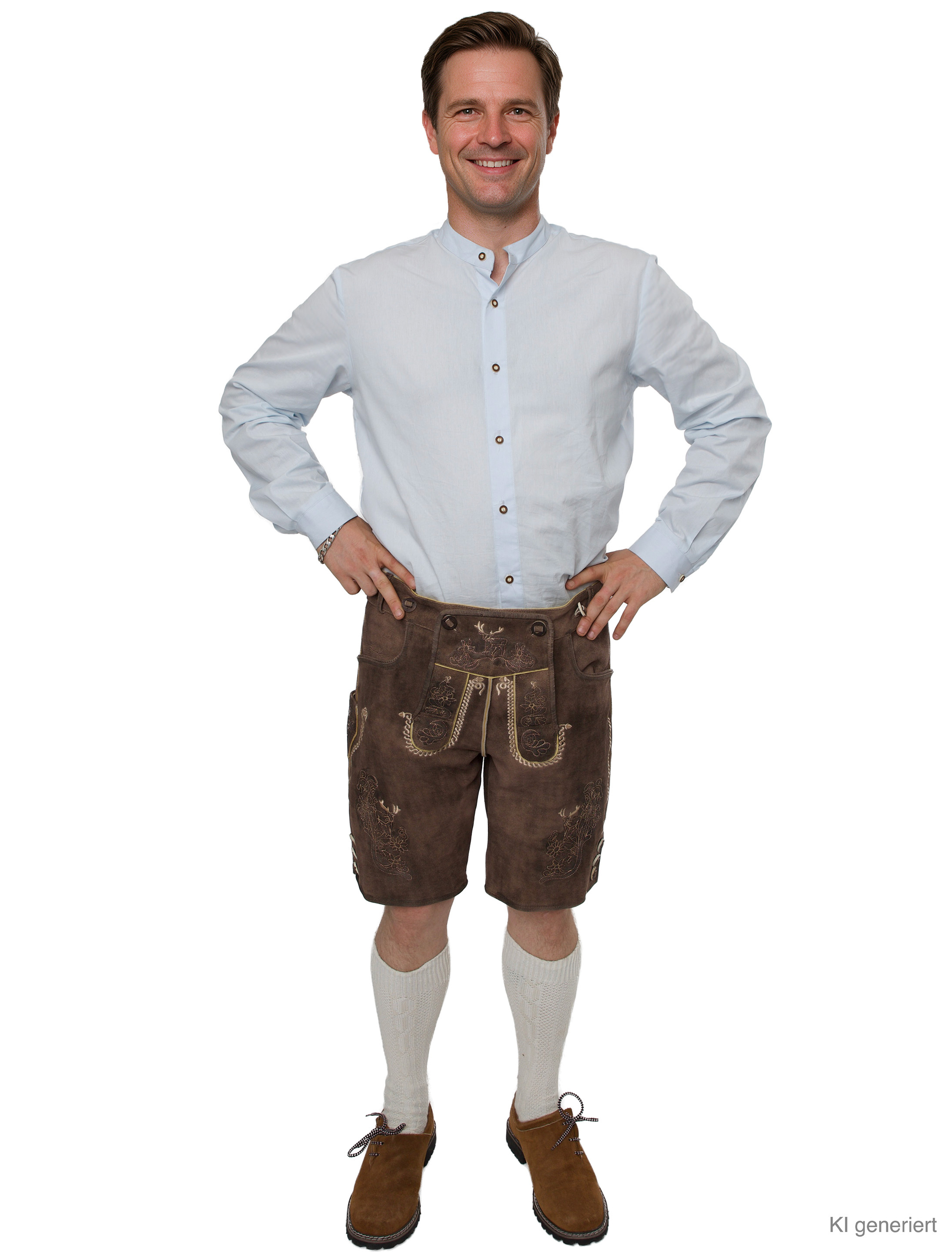 Lederhose Leo Herren braun 3XL