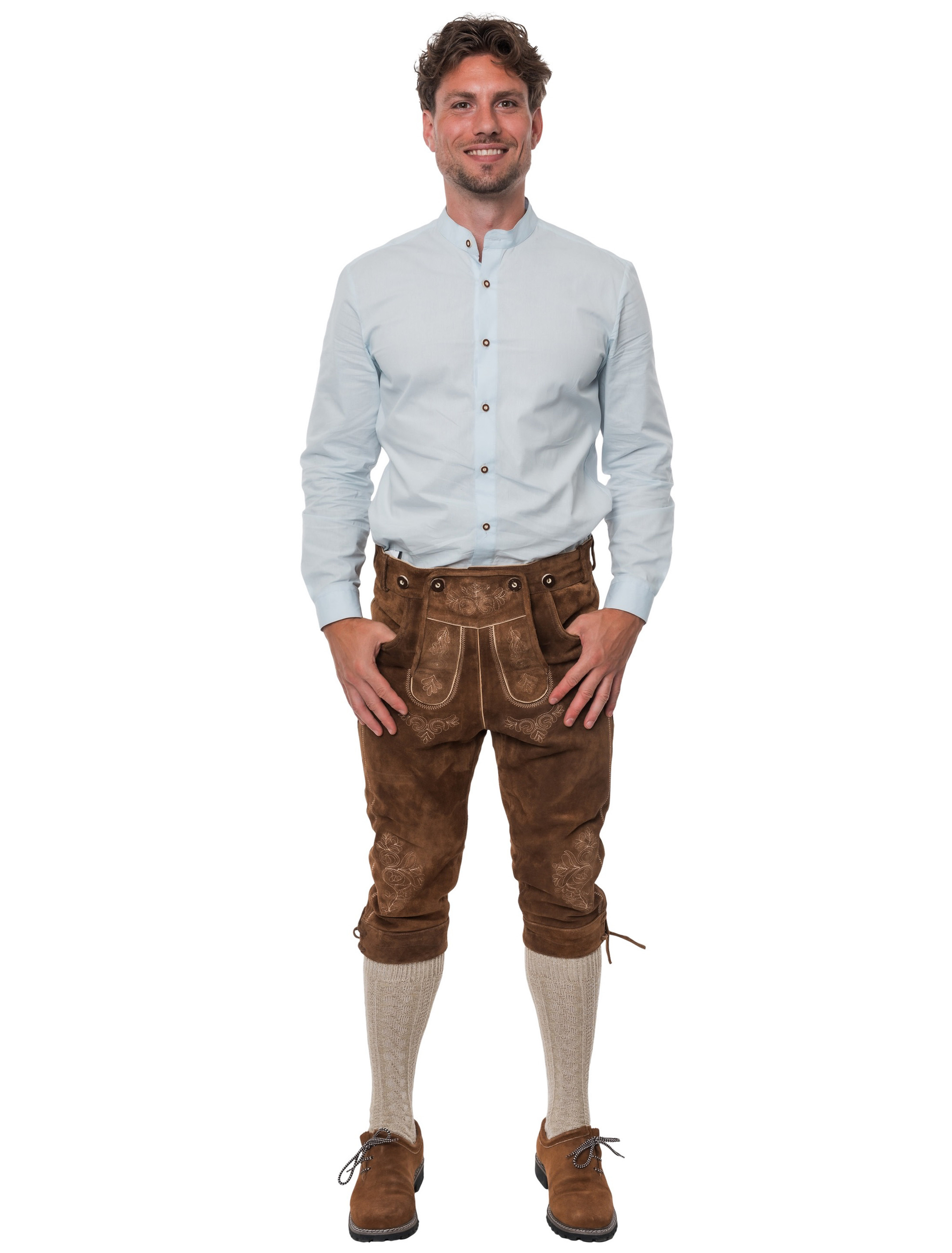 Lederhose Josef Herren dunkelbraun XL