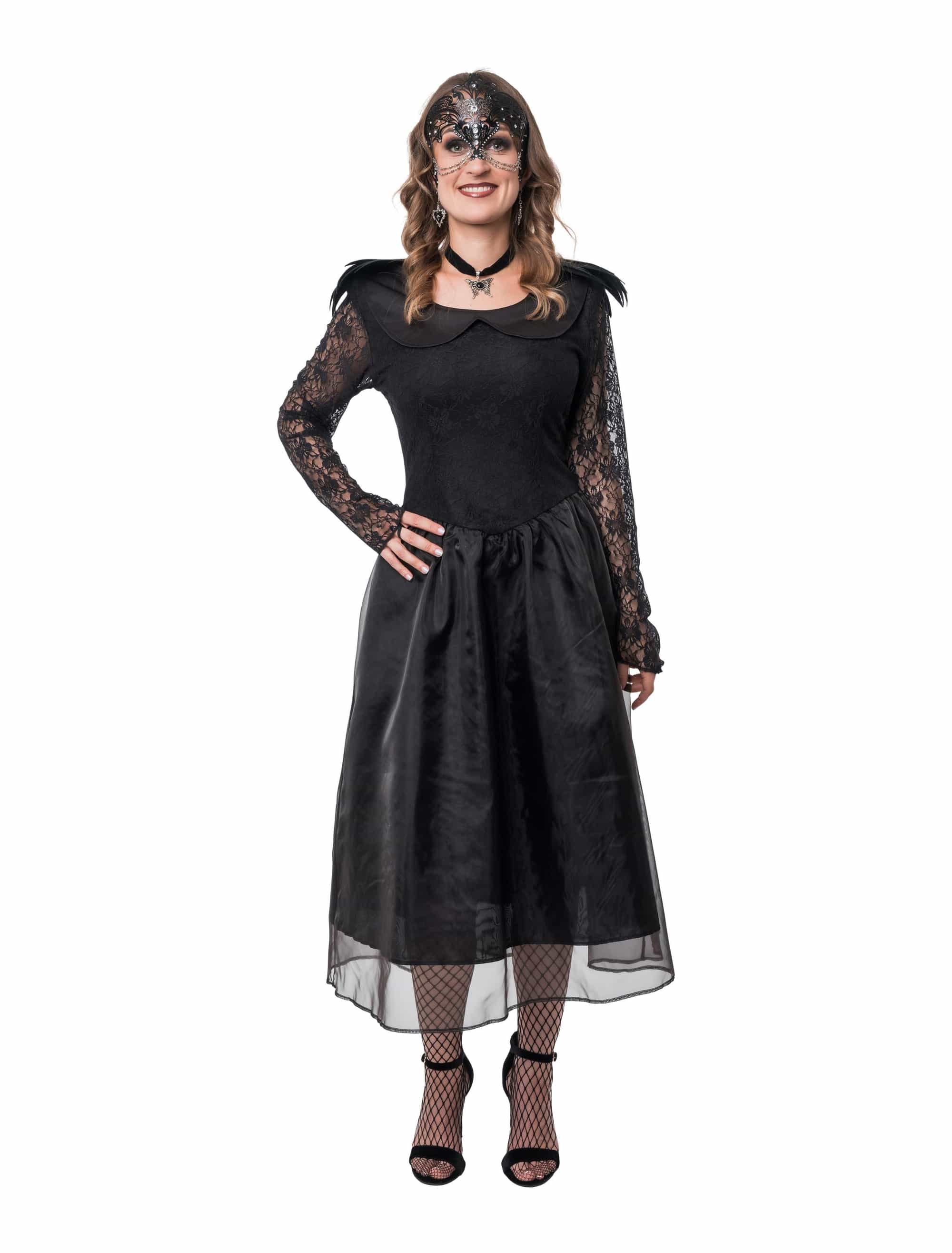 Kleid Schwarzer Engel Damen schwarz S/M
