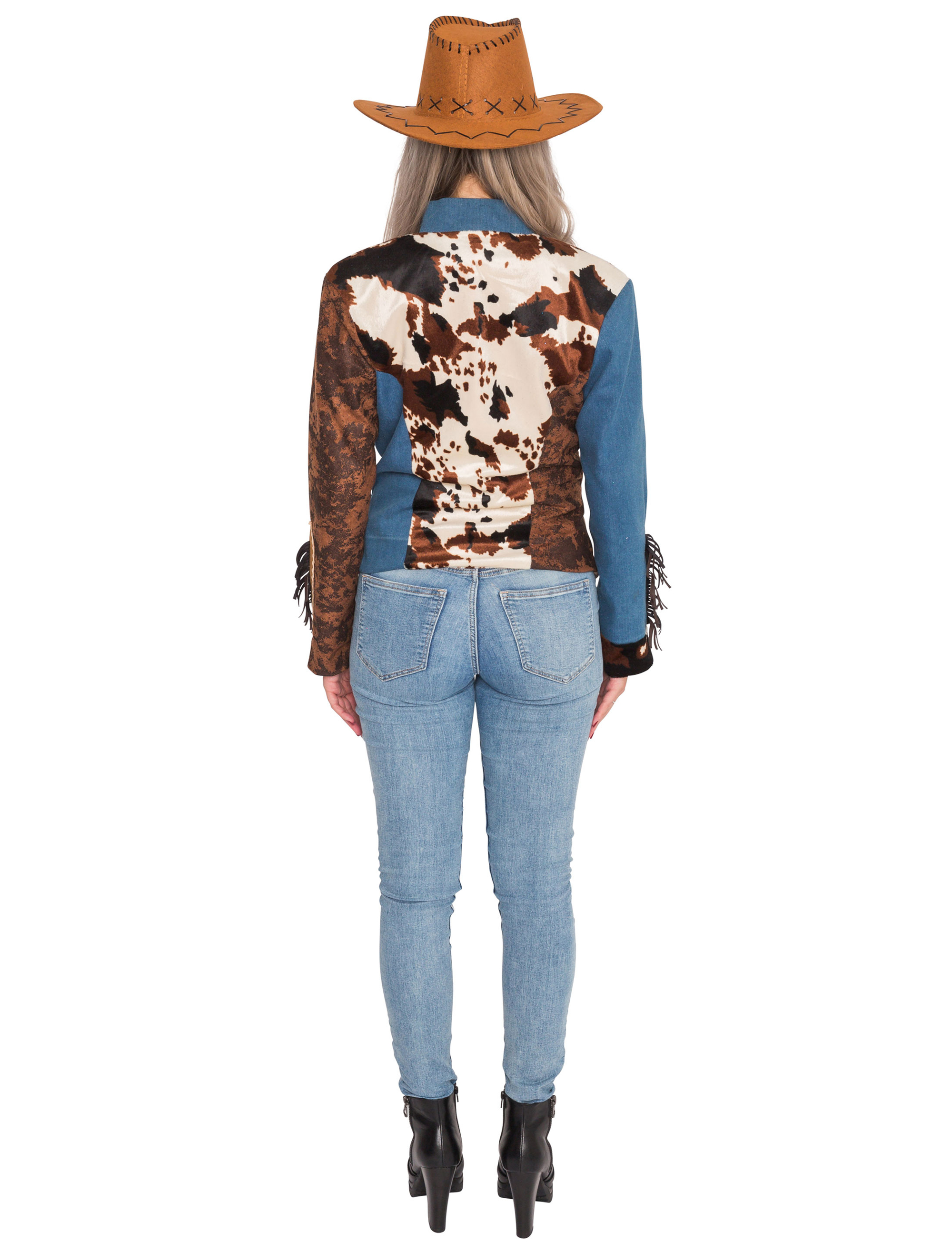 Jacke Western Damen braun 2XL