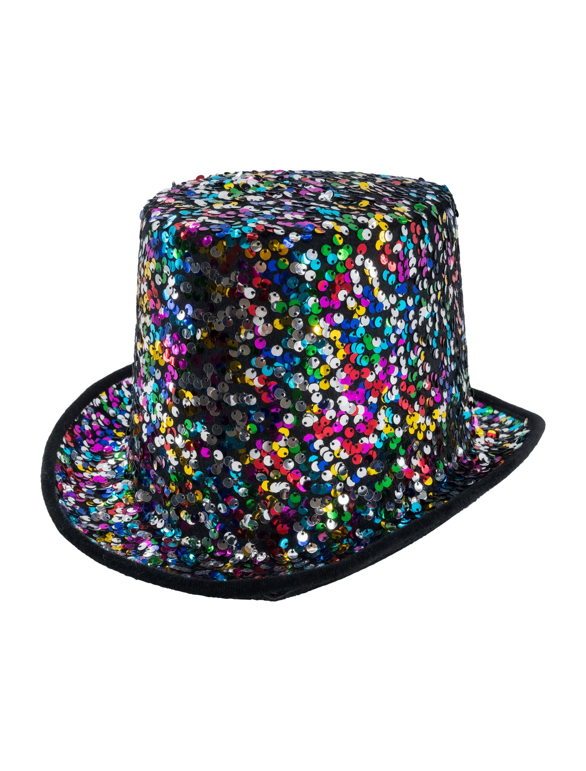 Zylinder Pailletten rainbow one size