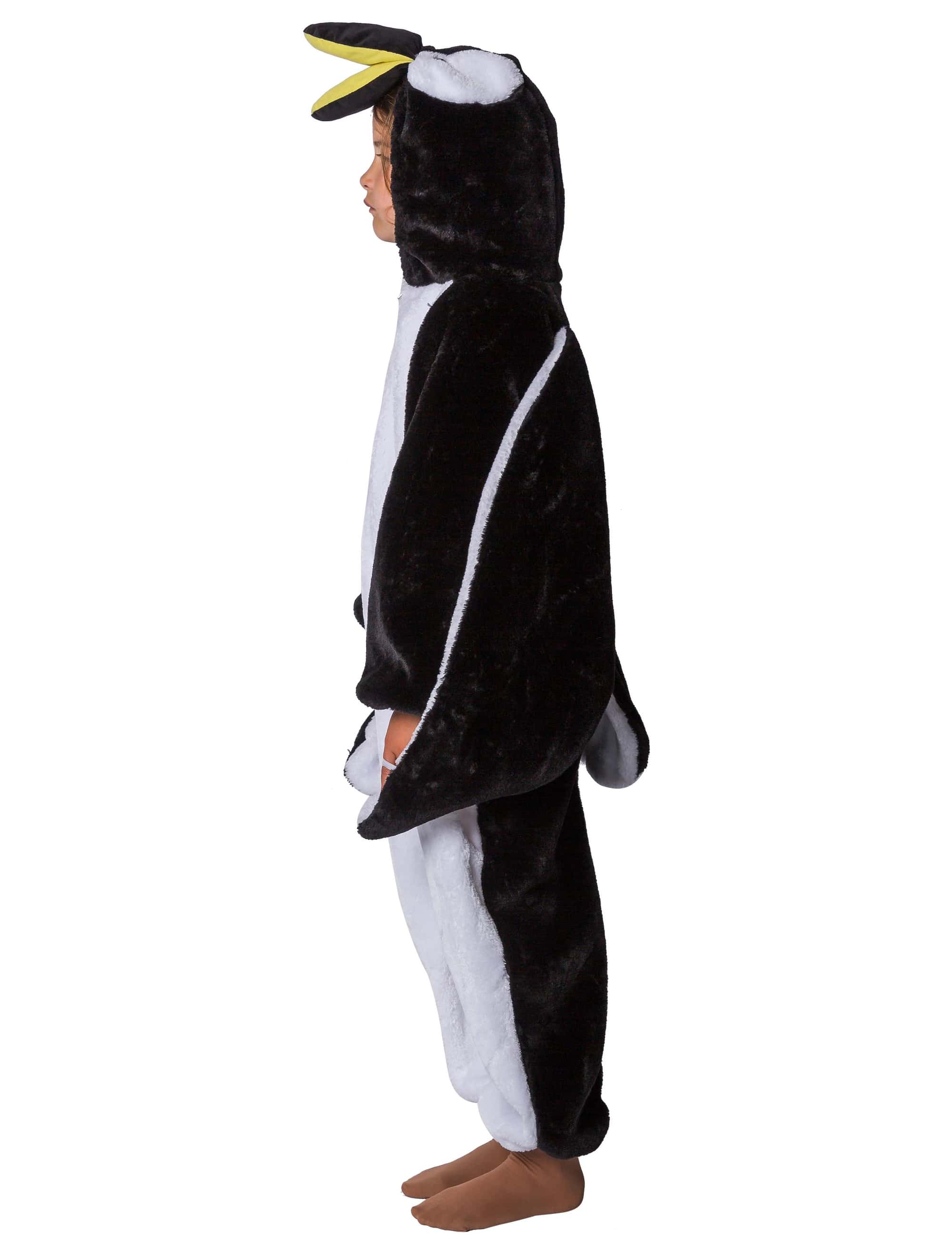Overall Plüsch Pinguin schwarz/weiß 140-164