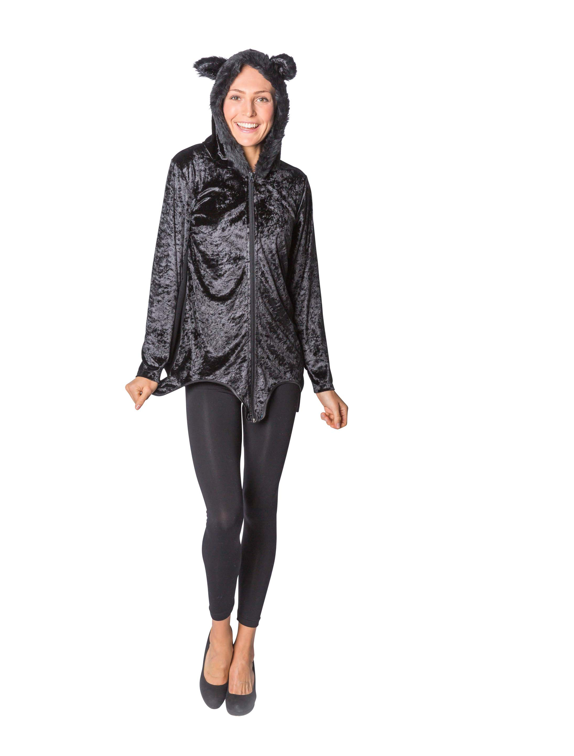 Jacke Fledermaus Damen schwarz S/M