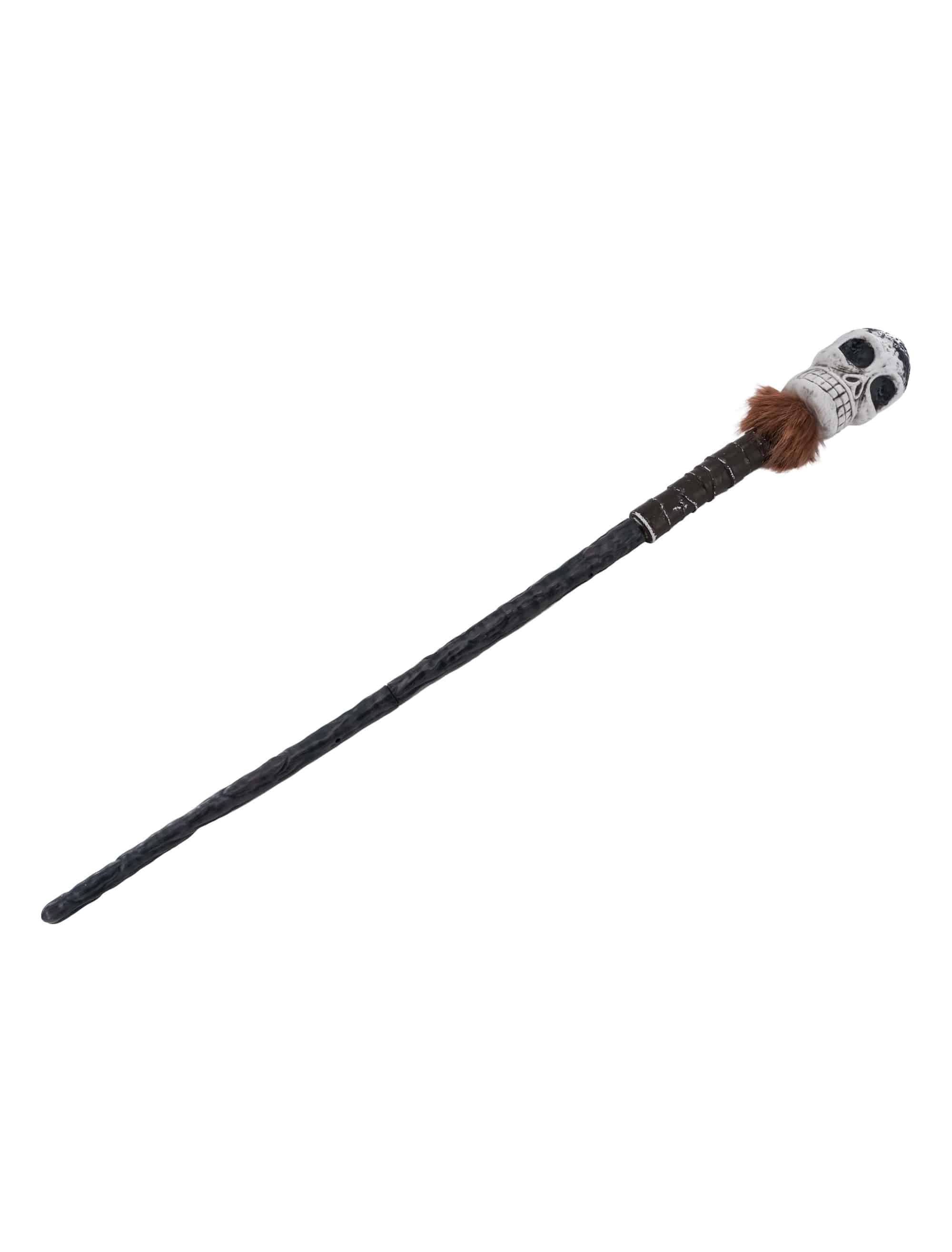 Zepter Voodoo Totenkopf variabel bis 110cm braun/weiß
