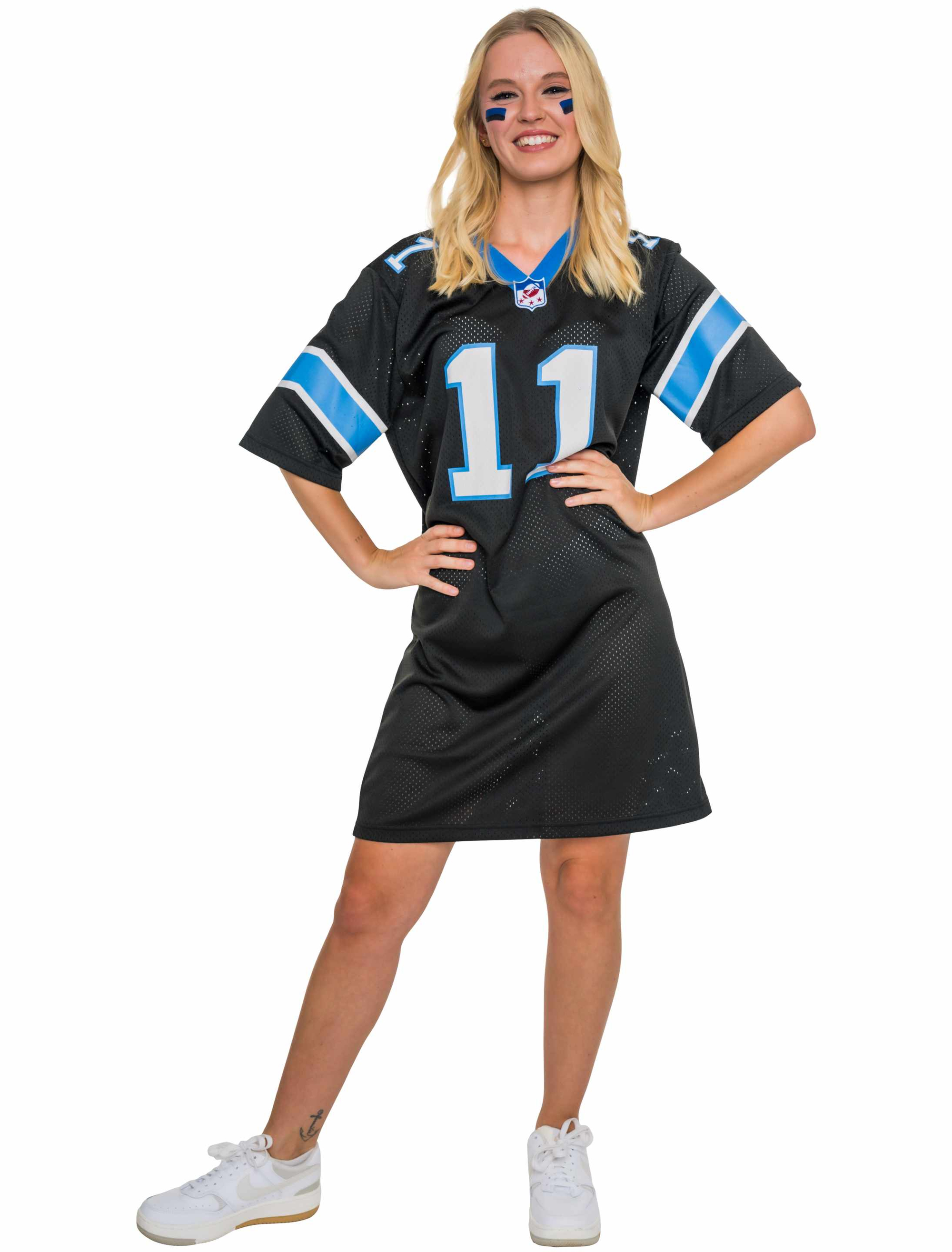 Kleid Trikot Football Damen schwarz/blau 2XL/3XL