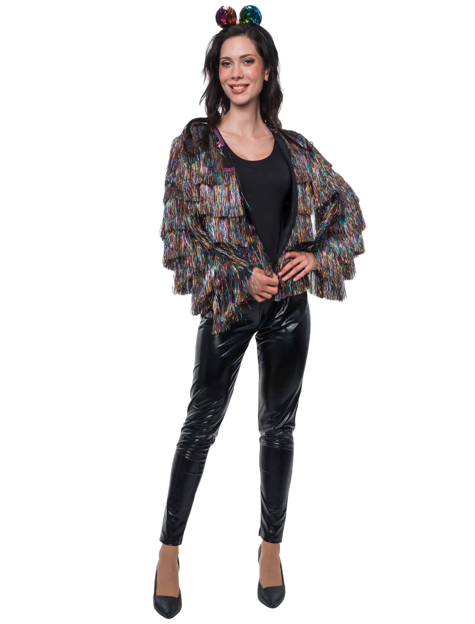 Jacke Lametta fein Damen bunt L/XL