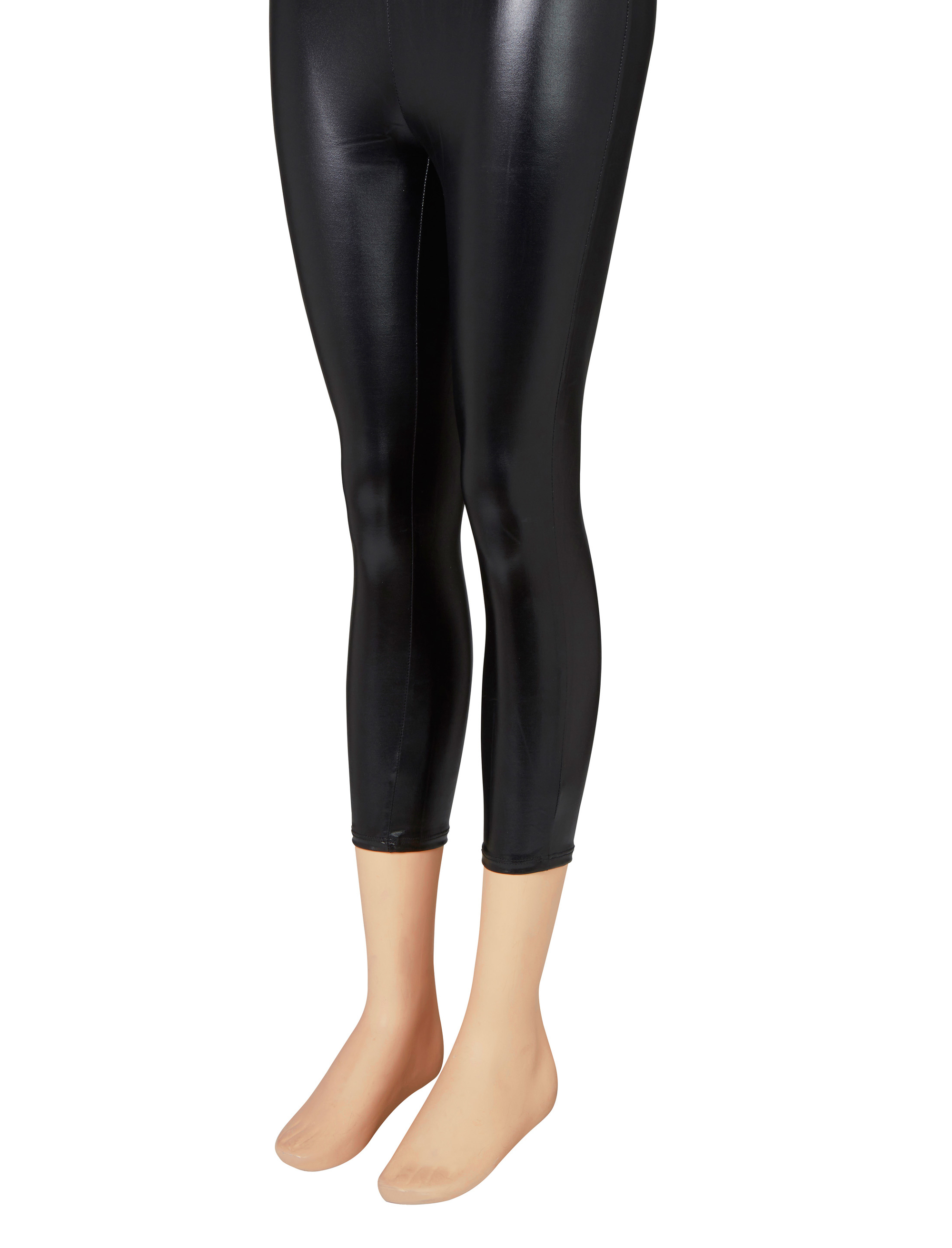 Leggings Kinder metallic Kinder schwarz 152-164