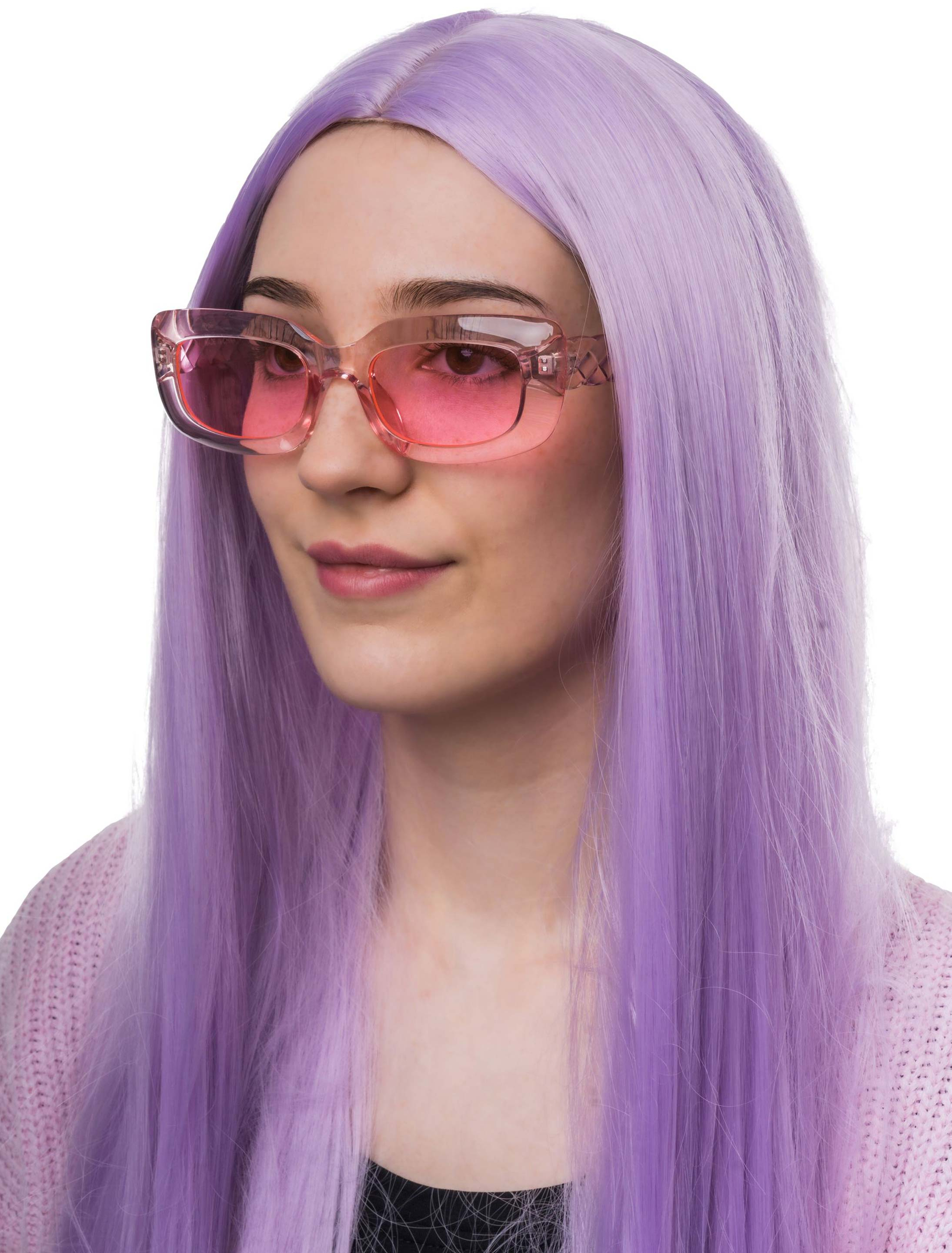 Brille transparent  pink