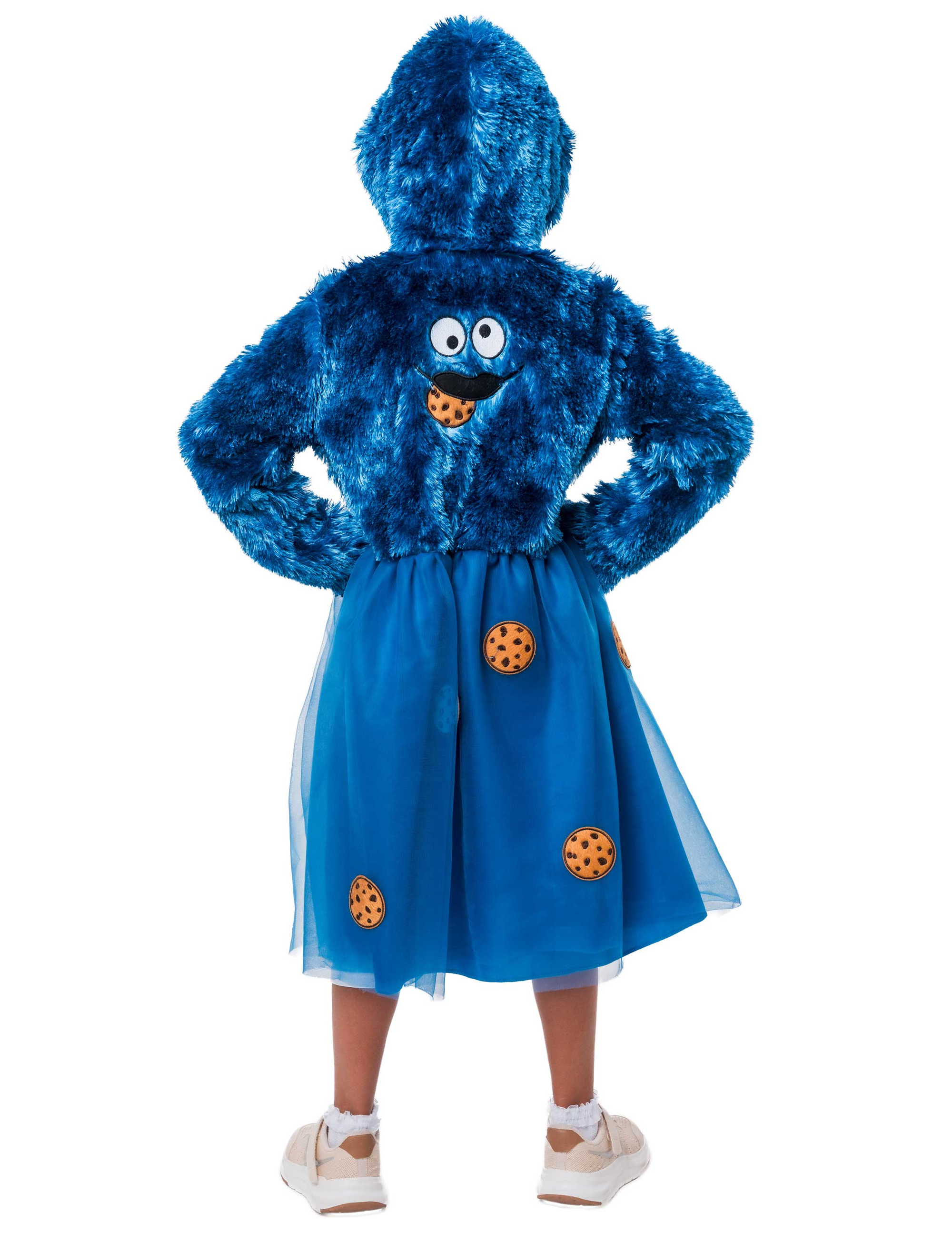 Kleid Krümelchen mit Kapuze Kinder blau 104/116