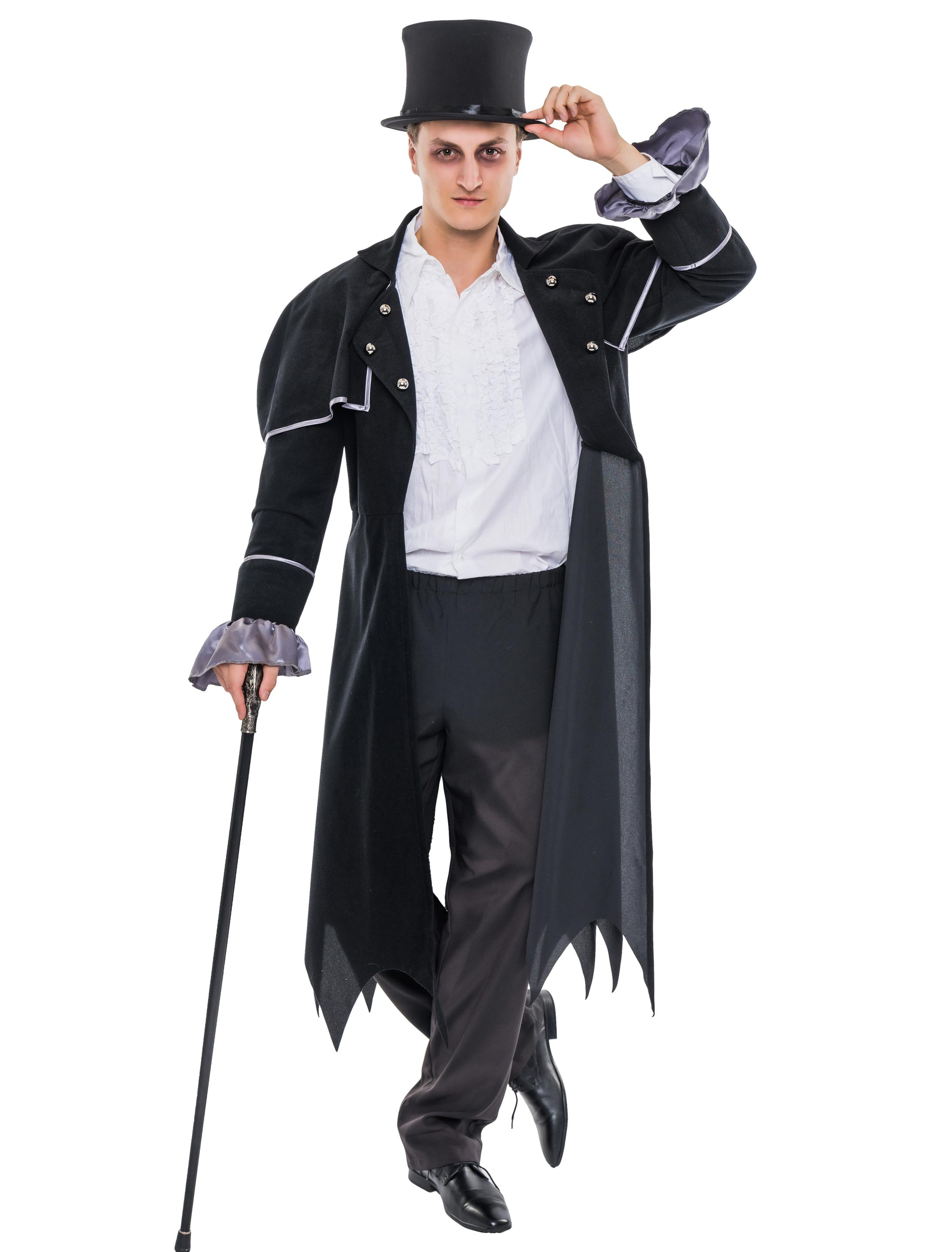 Mantel Vampir Herren schwarz S