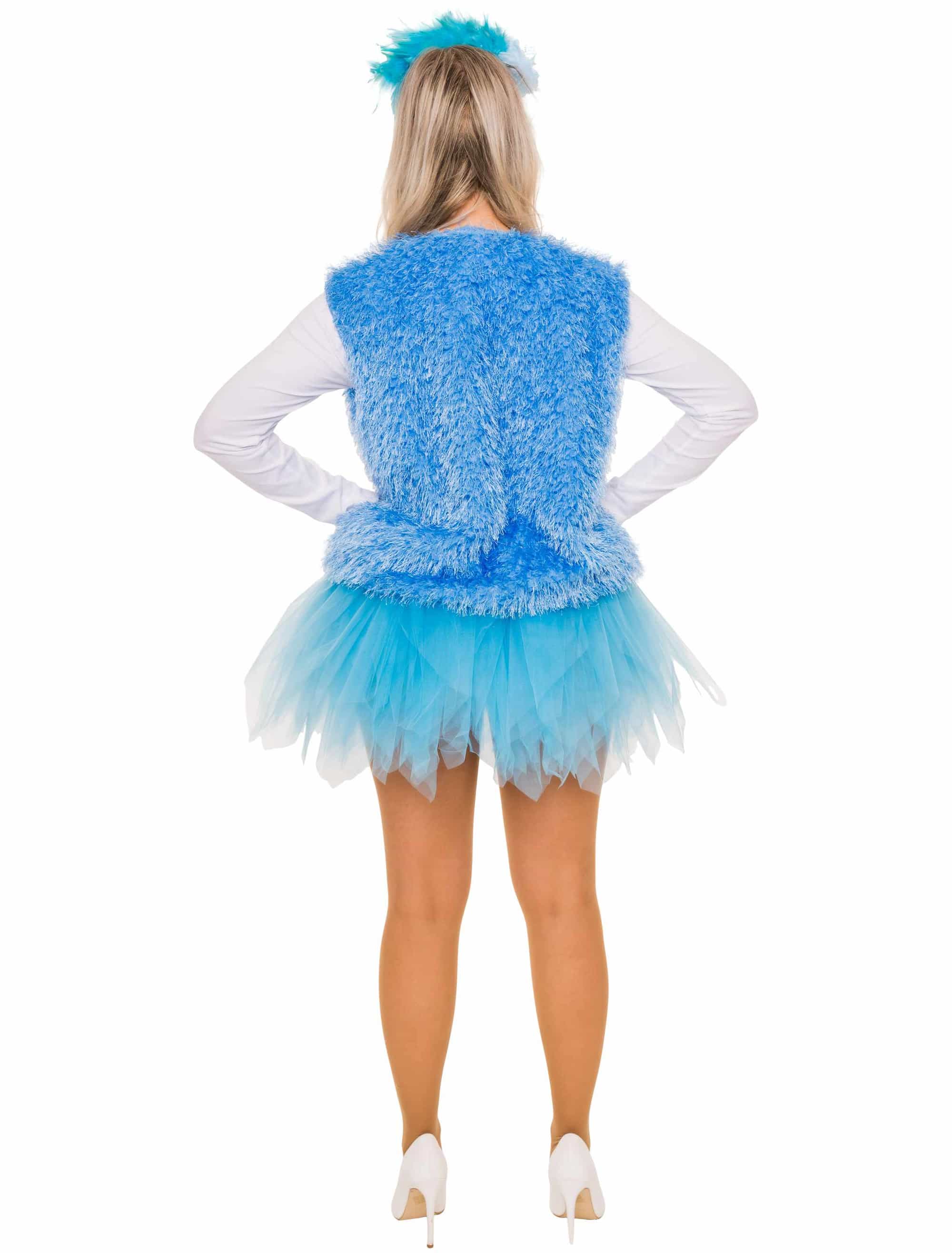 Weste mit Frottee-Fransen hellblau L/XL
