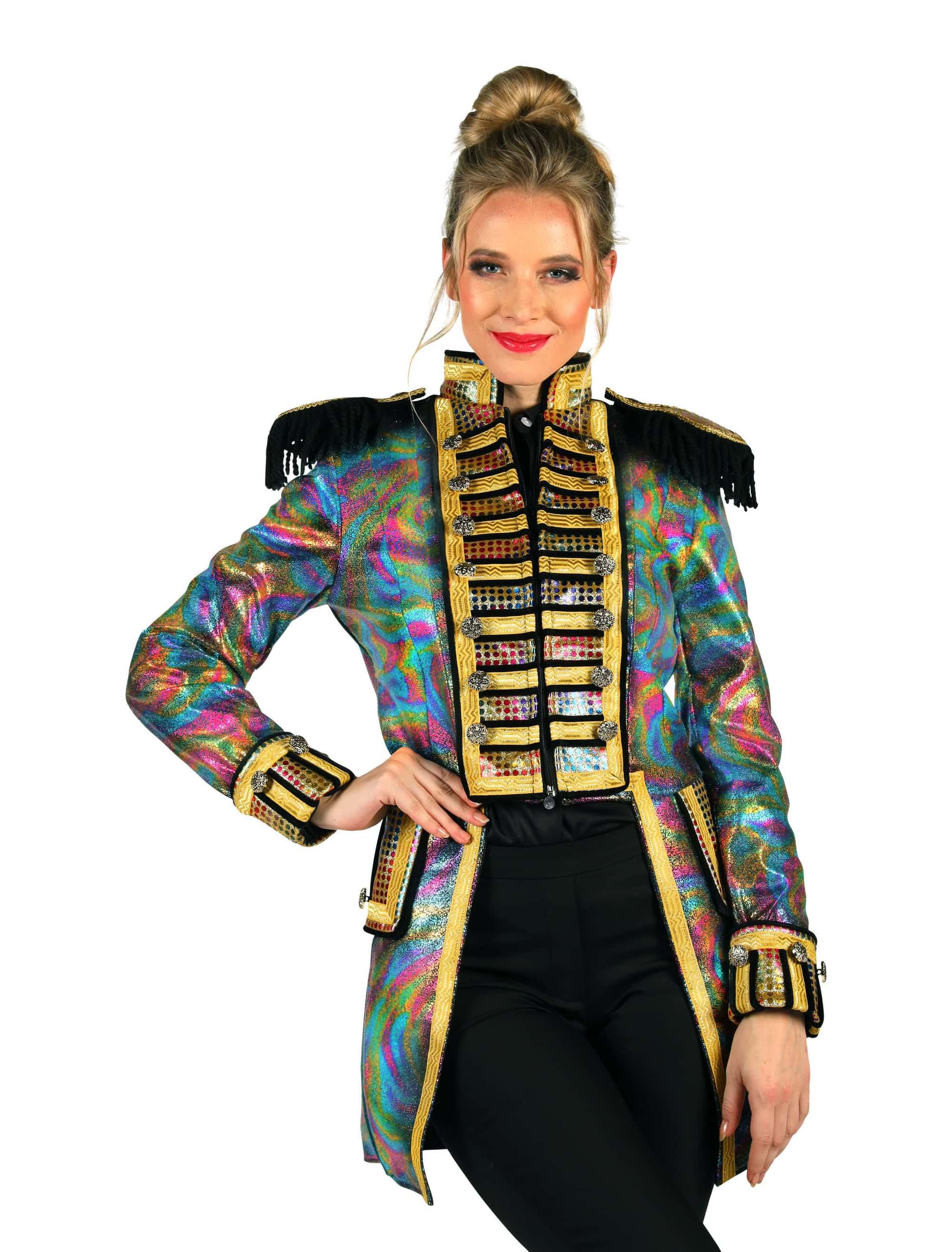 Jacke Zirkusdirektorin metallic Damen bunt L