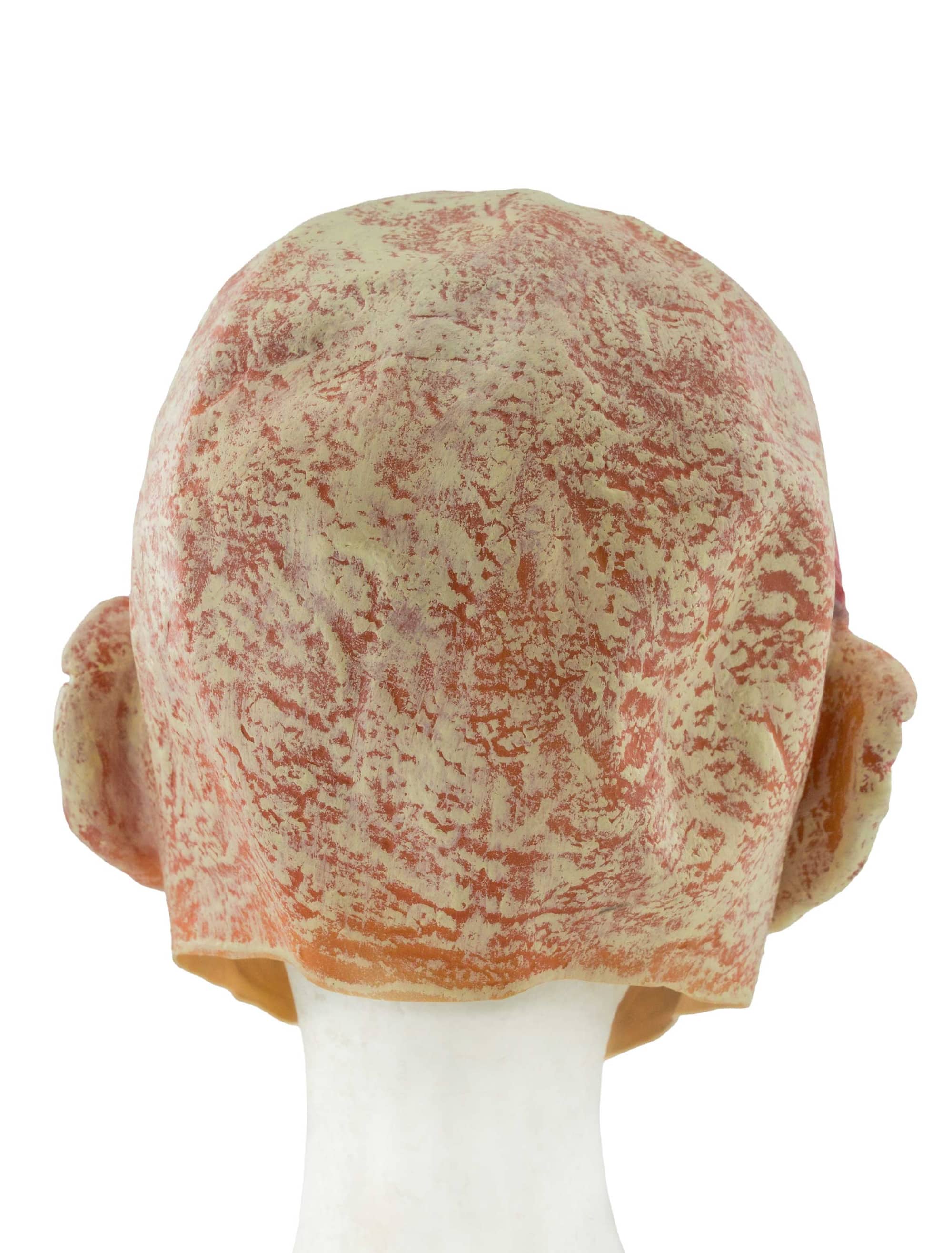 Latexmaske verbranntes Gesicht beige/rot