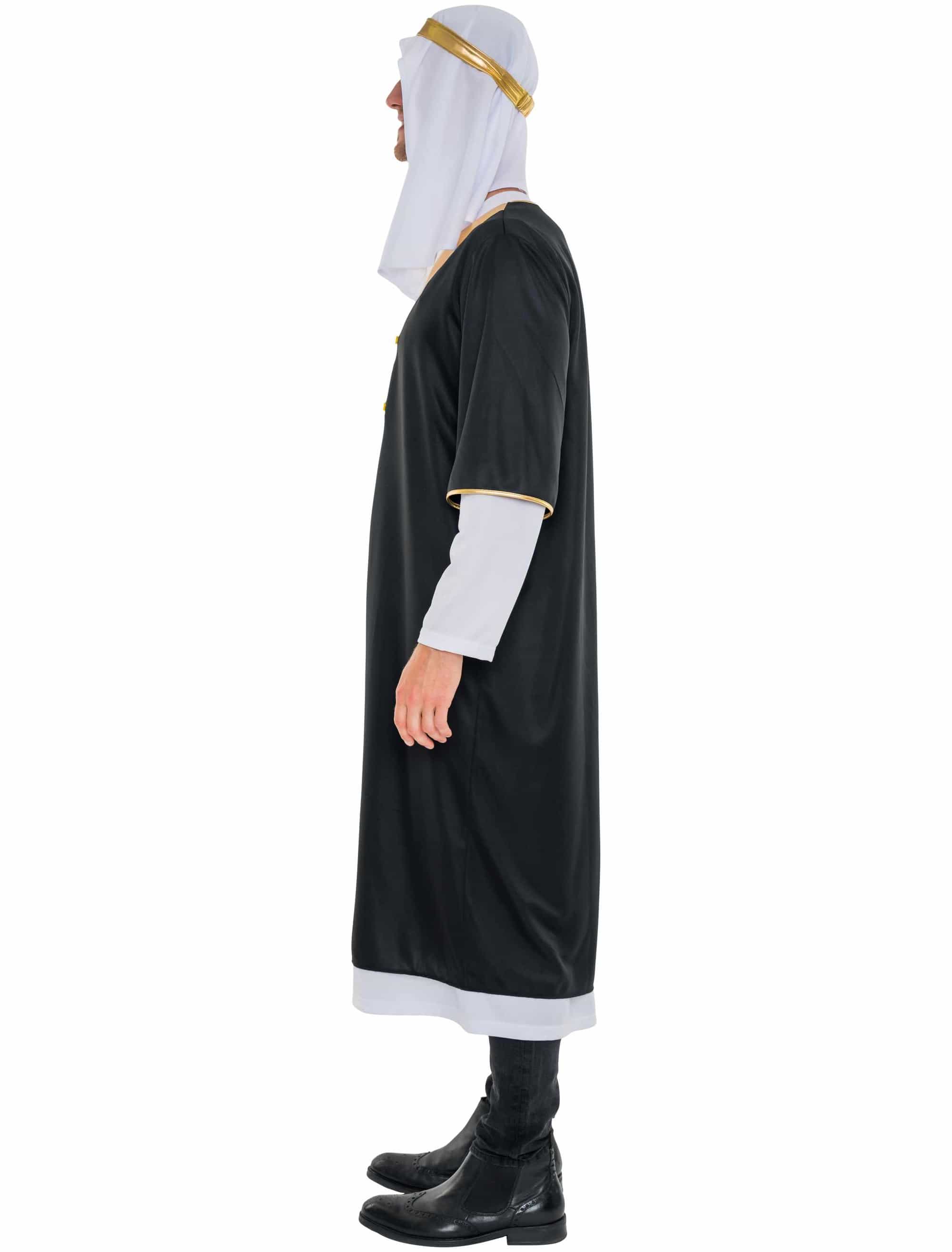 Kostüm Scheich 2-tlg. Herren schwarz/weiß L/XL