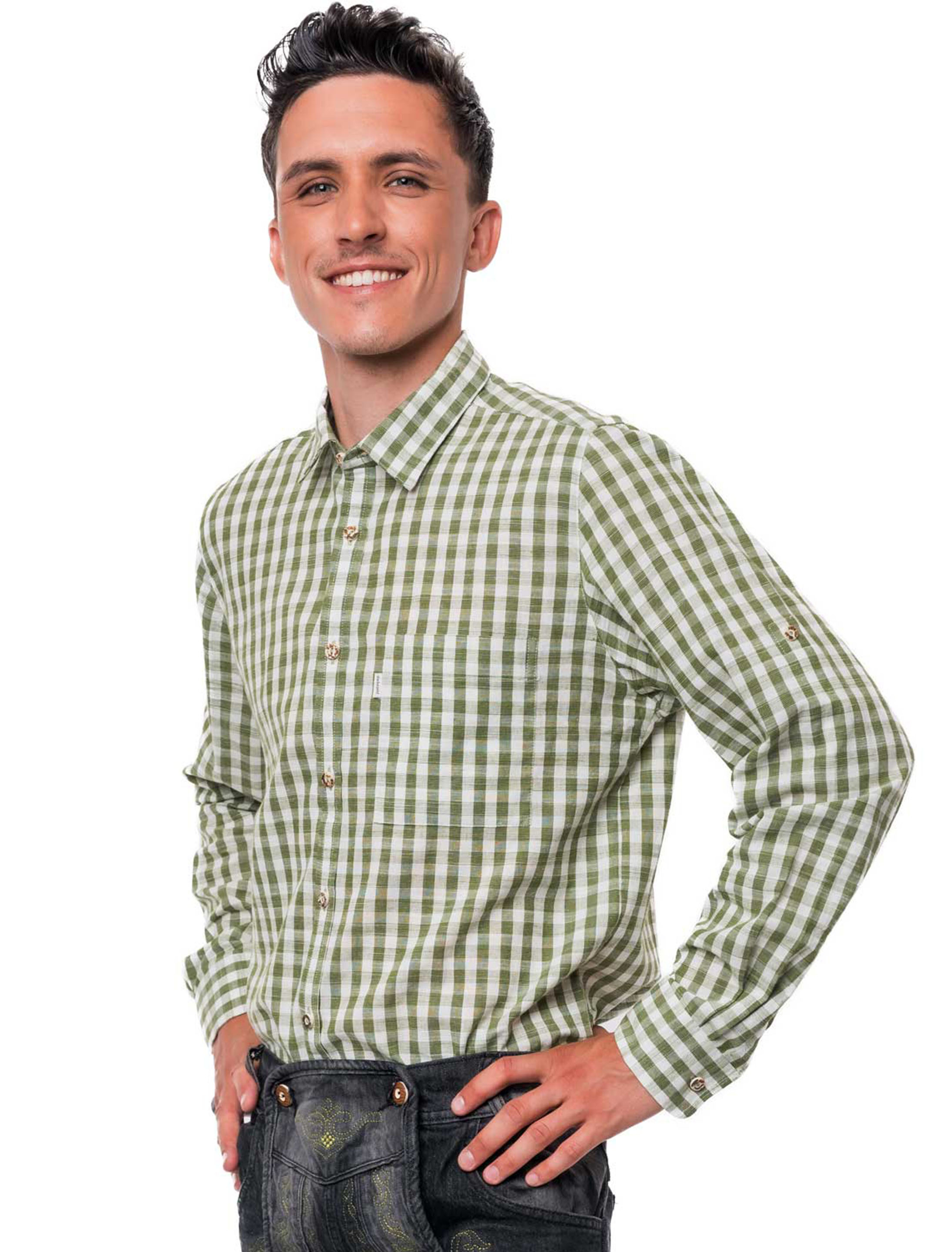 Trachtenhemd Marco Herren grün 3XL