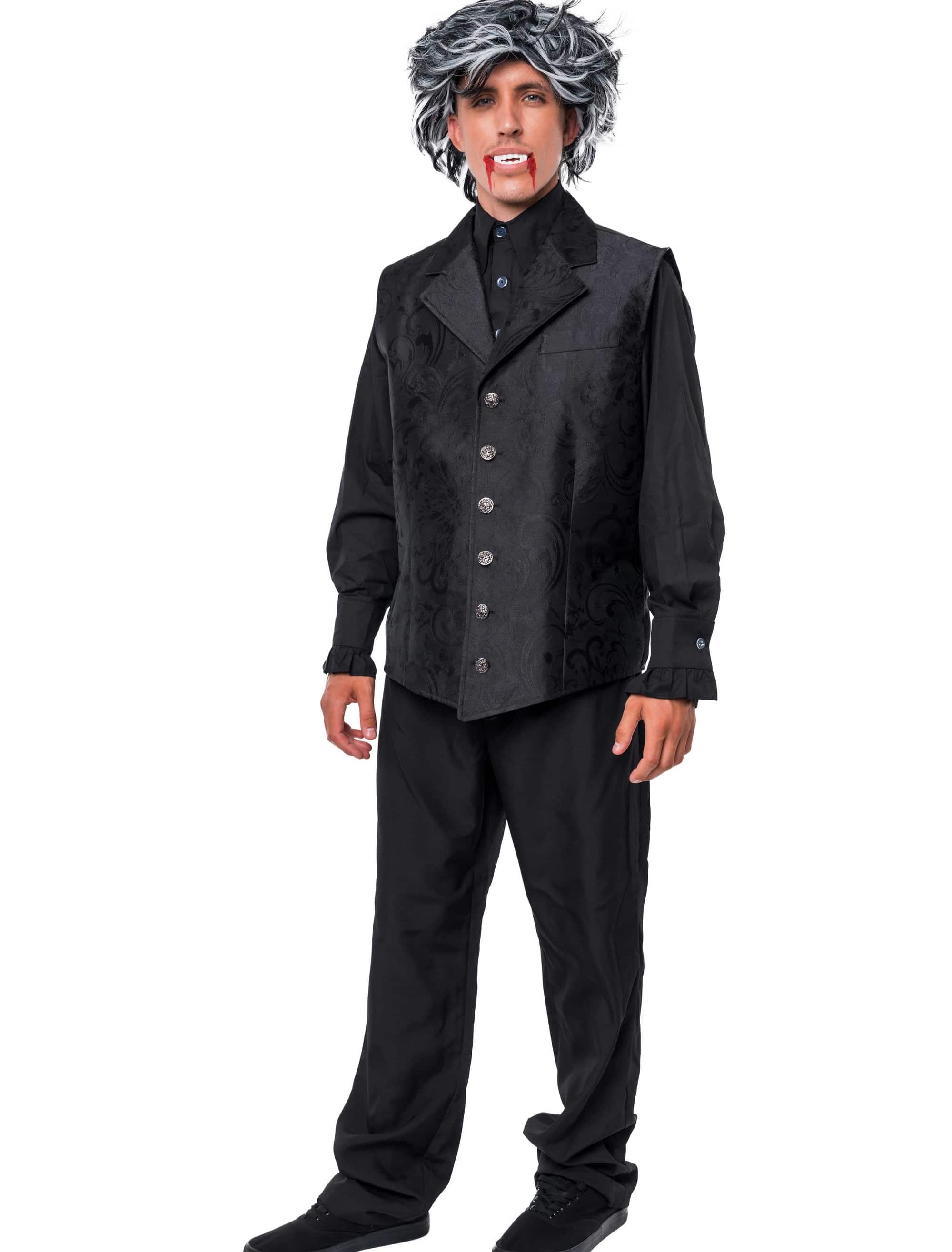 Weste Gothic Herren schwarz 4XL/5XL