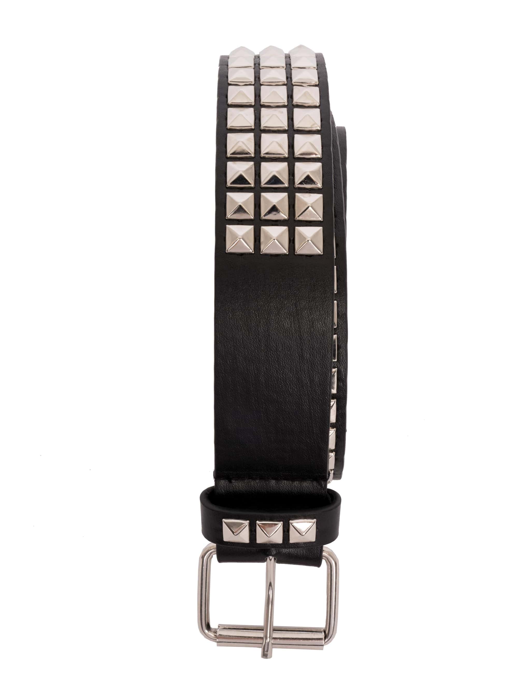 Gürtel mit Nieten schwarz 92-107cm