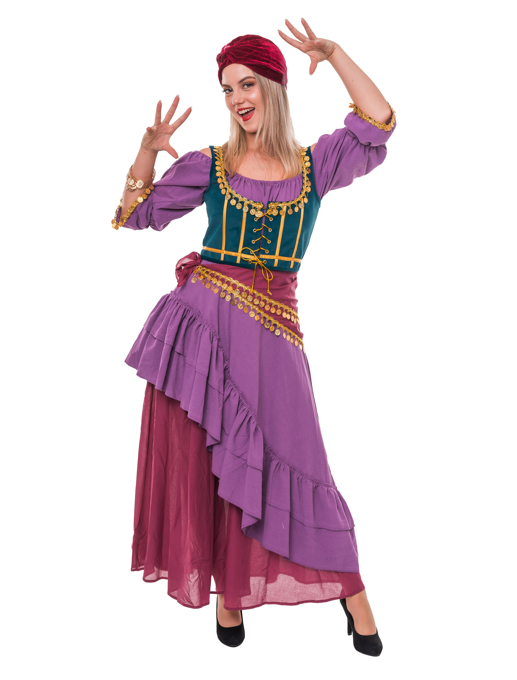 Top Wahrsagerin Samtoptik grün L/XL
