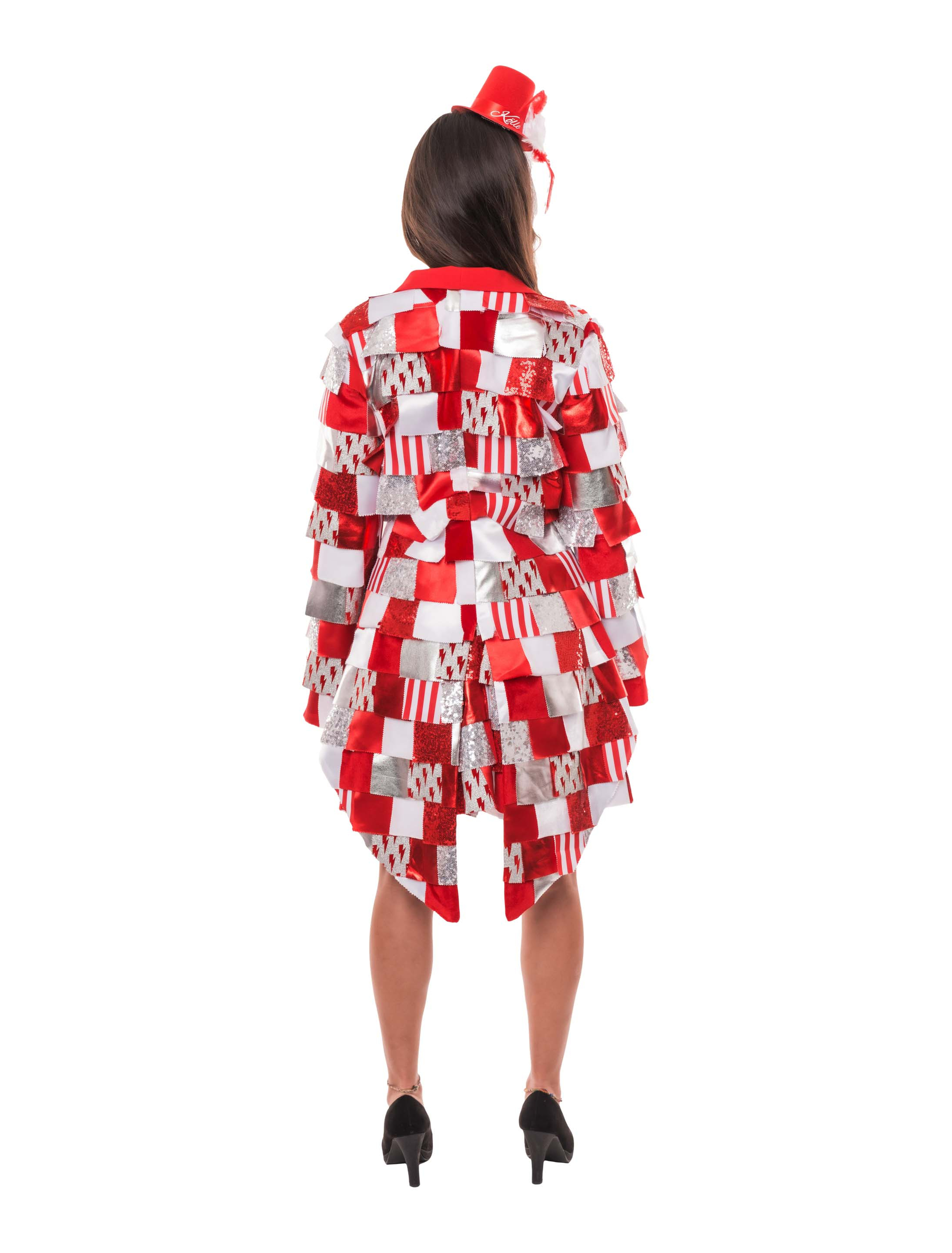 Lappenfrack deluxe Damen rot/weiß 50