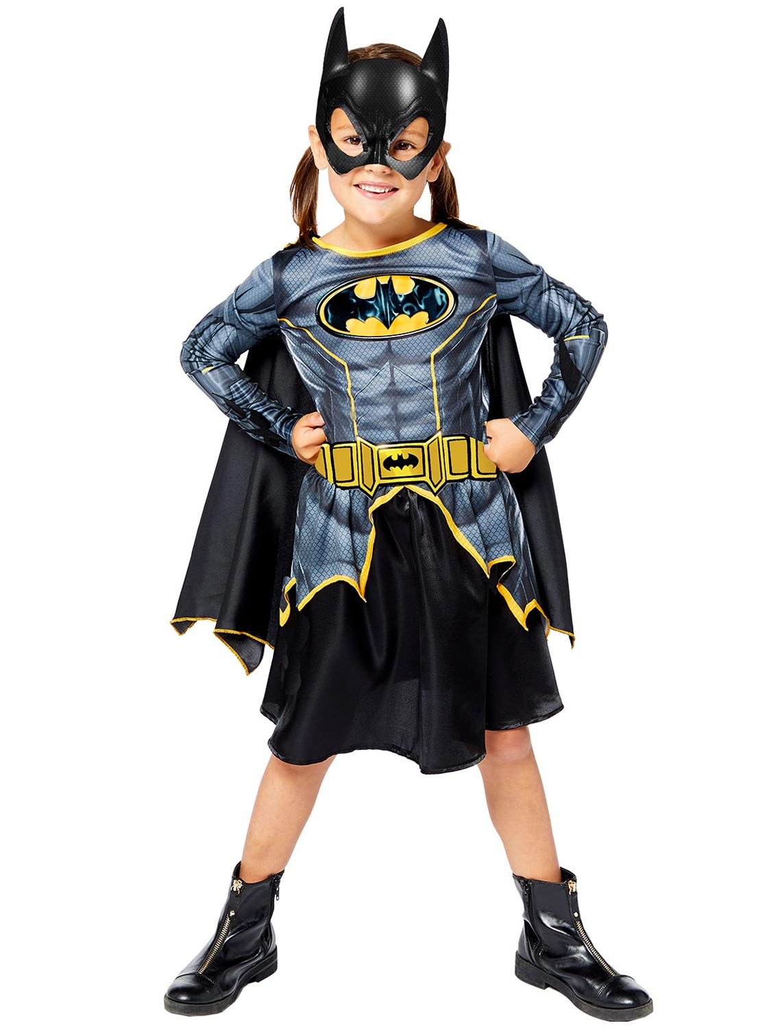 Batgirl 3-tlg. Kinder schwarz/gelb 10-12 Jahre