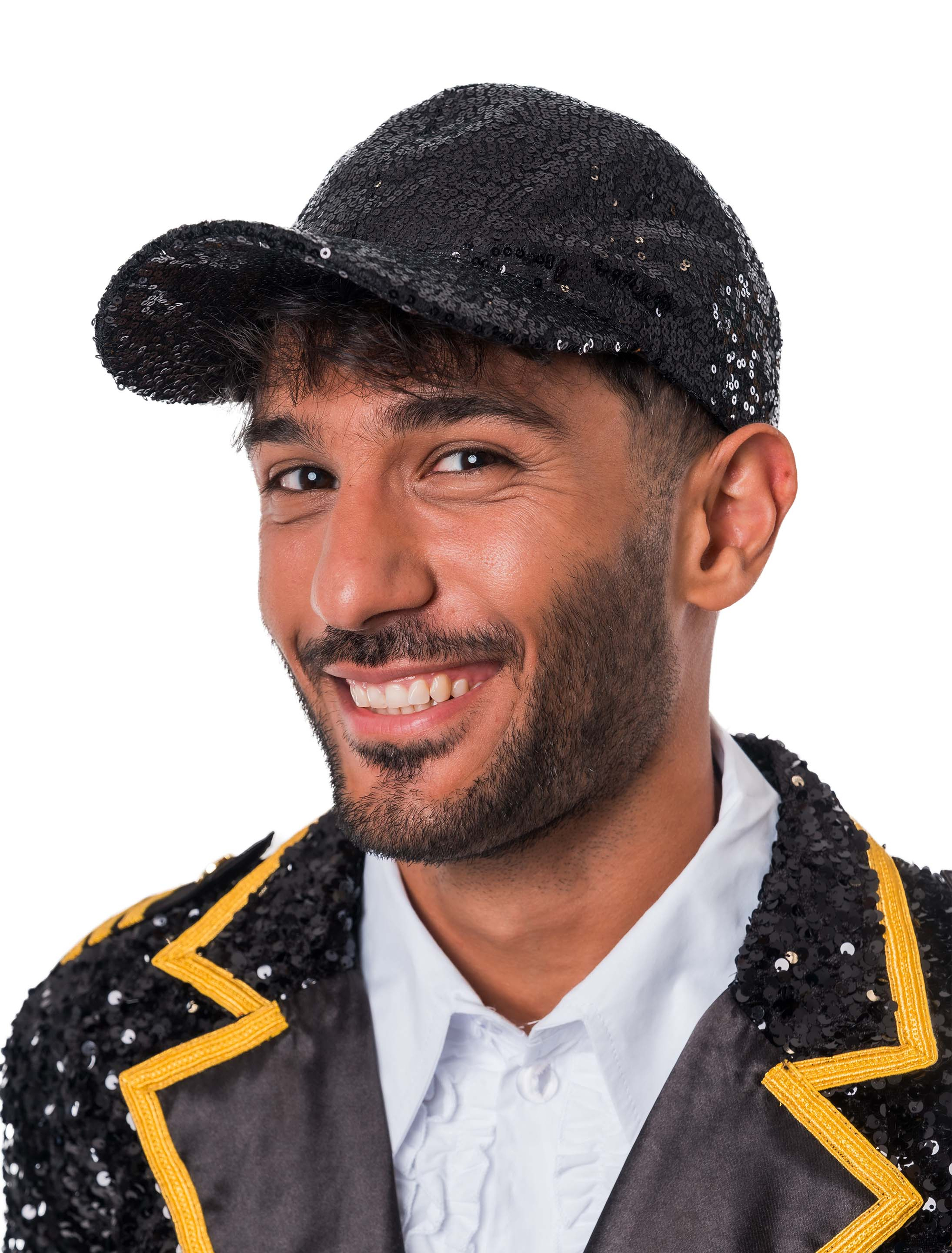 Baseballcap mit Pailletten schwarz