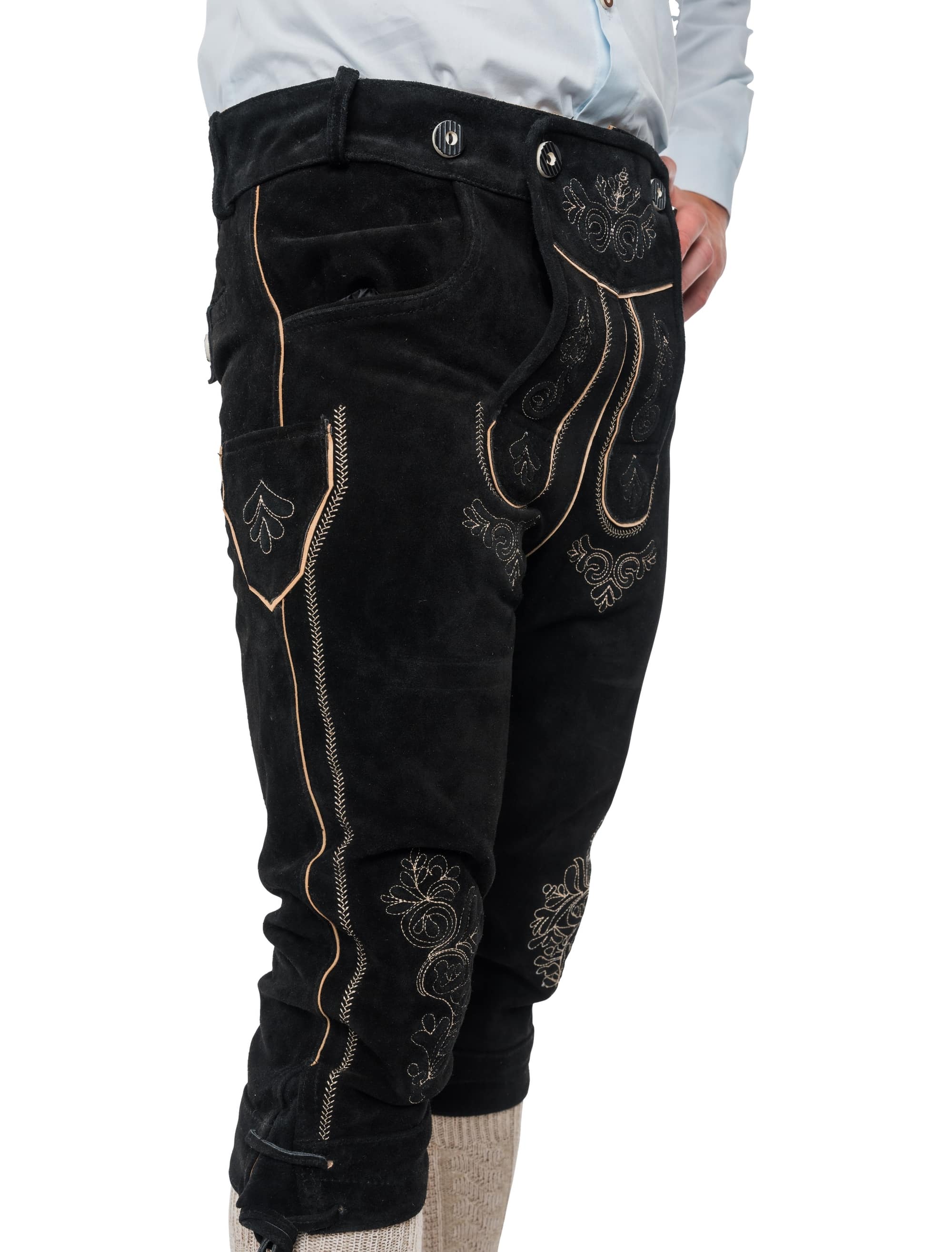Lederhose Josef Herren schwarz L