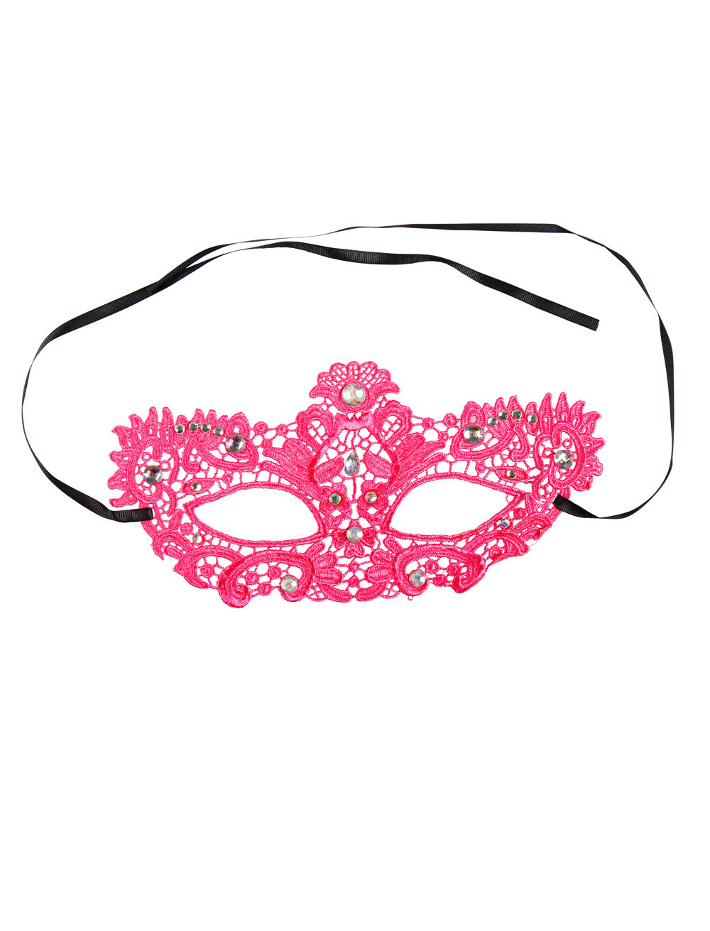 Maske Spitze mit Steinen soft pink