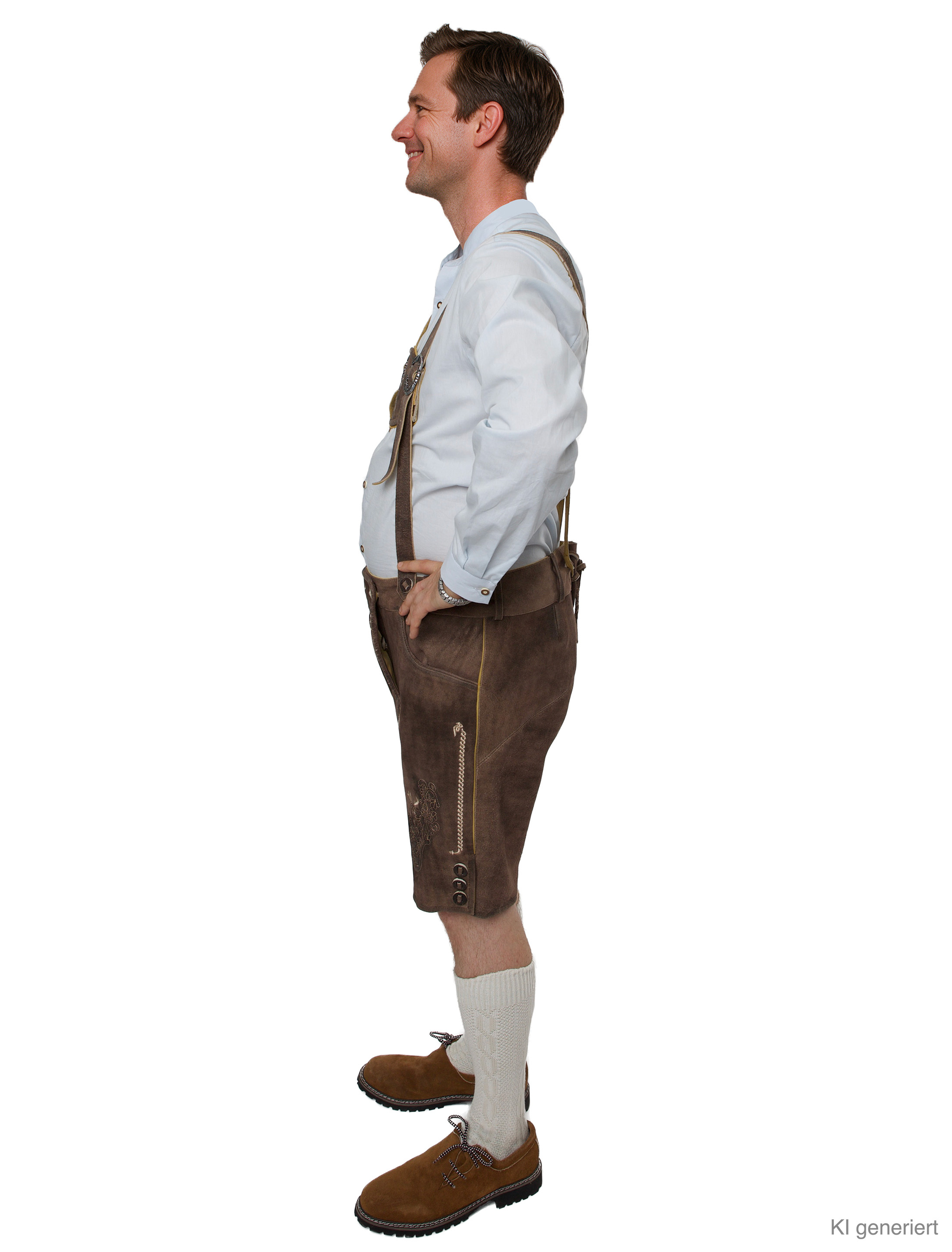 Lederhose Leo Herren braun 3XL