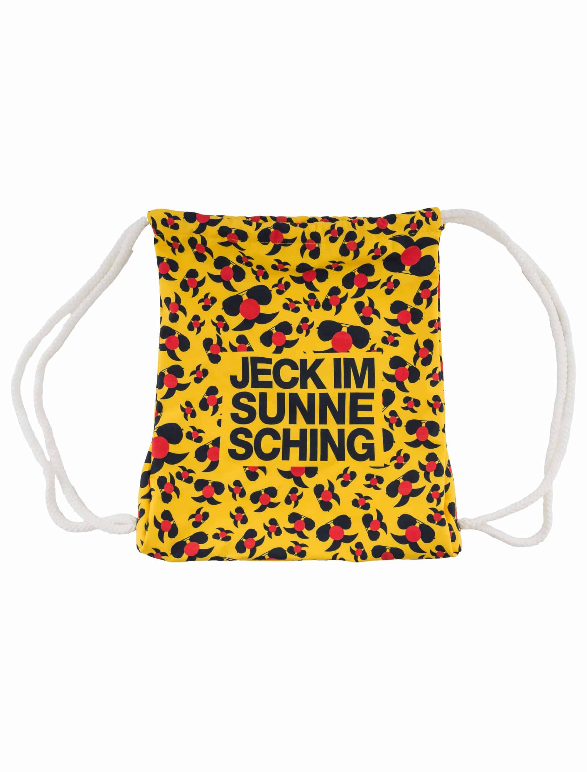 JIS Turnbeutel Logo Jeck im Sunnesching schwarz/gelb