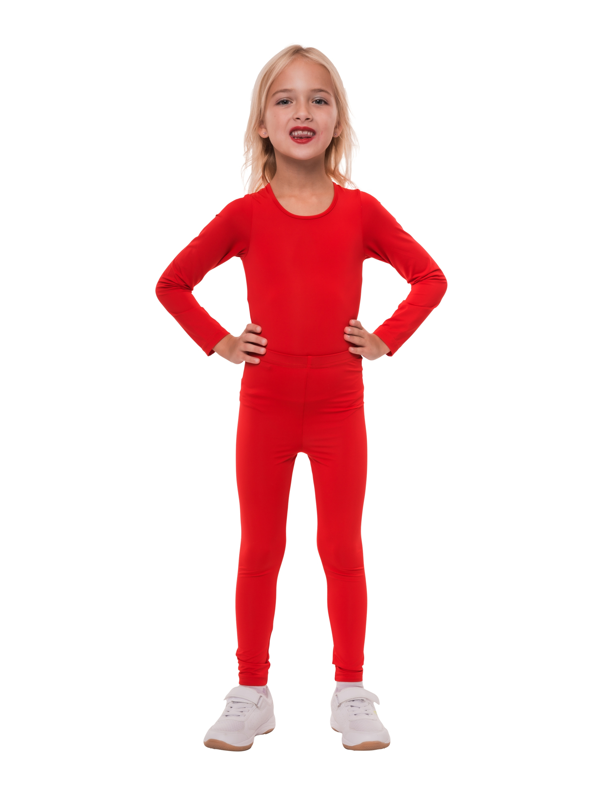Body langarm Kinder rot 116/128
