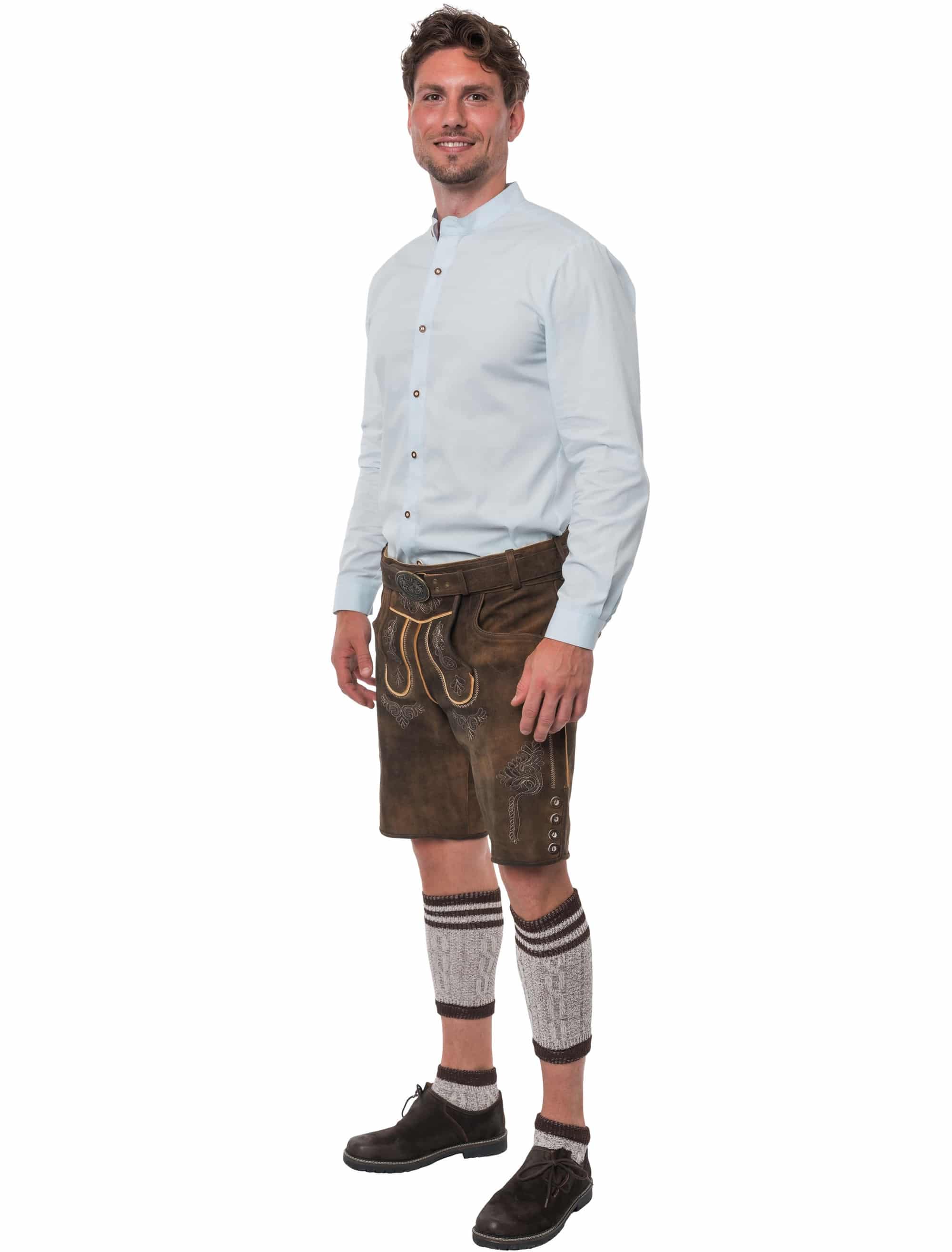 Lederhose Georg kurz Herren dunkelbraun 5XL