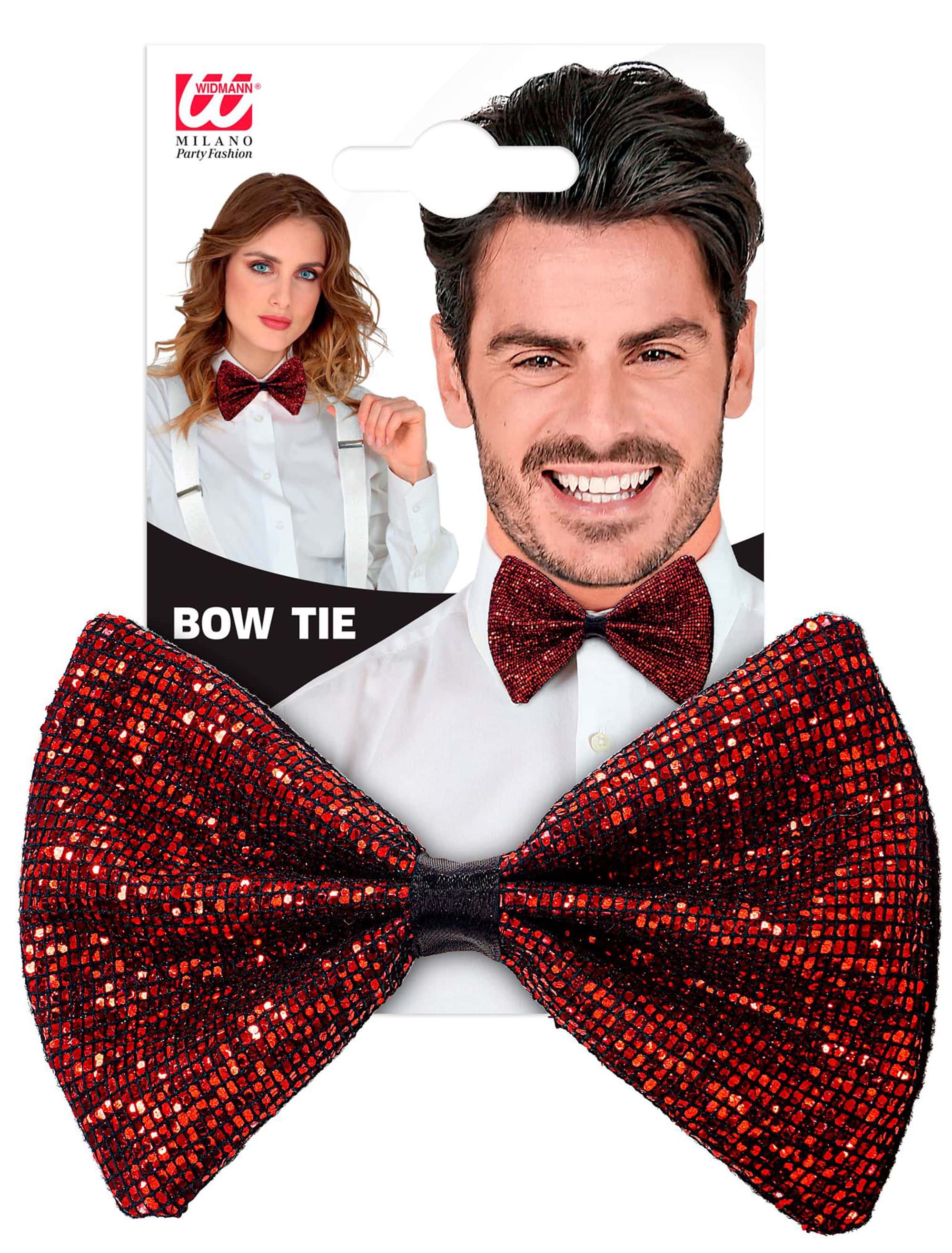 Fliege Glitter rot