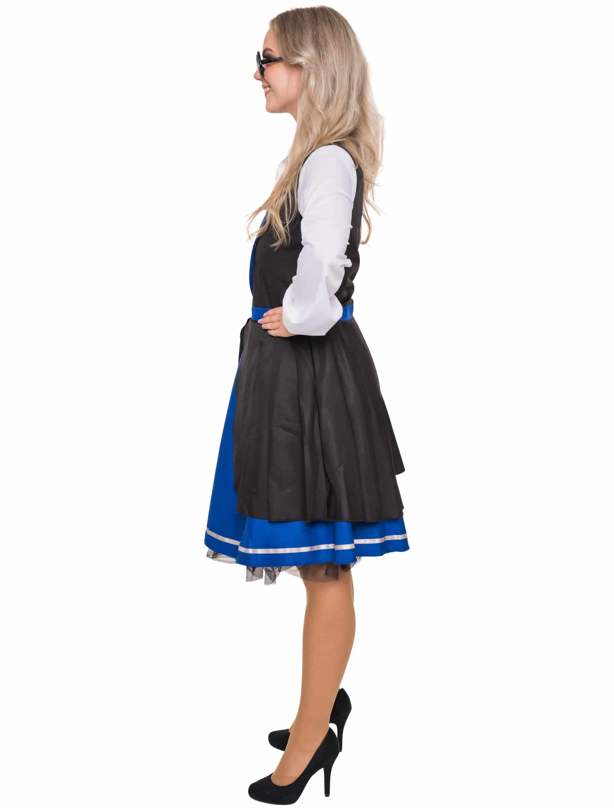 Kleid Zauberschülerin Damen schwarz/blau 2XL
