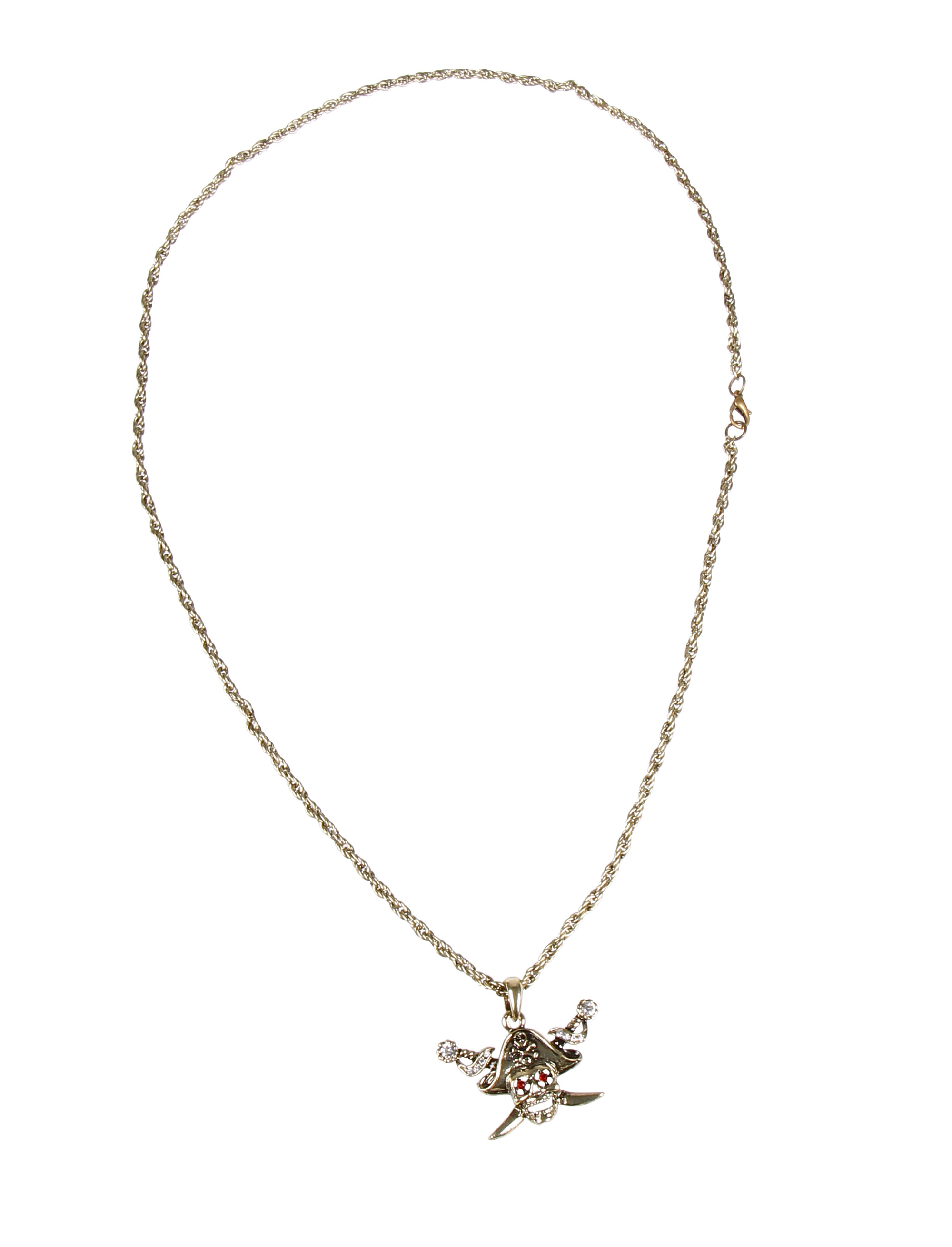 Halskette Pirat gold mit Strass