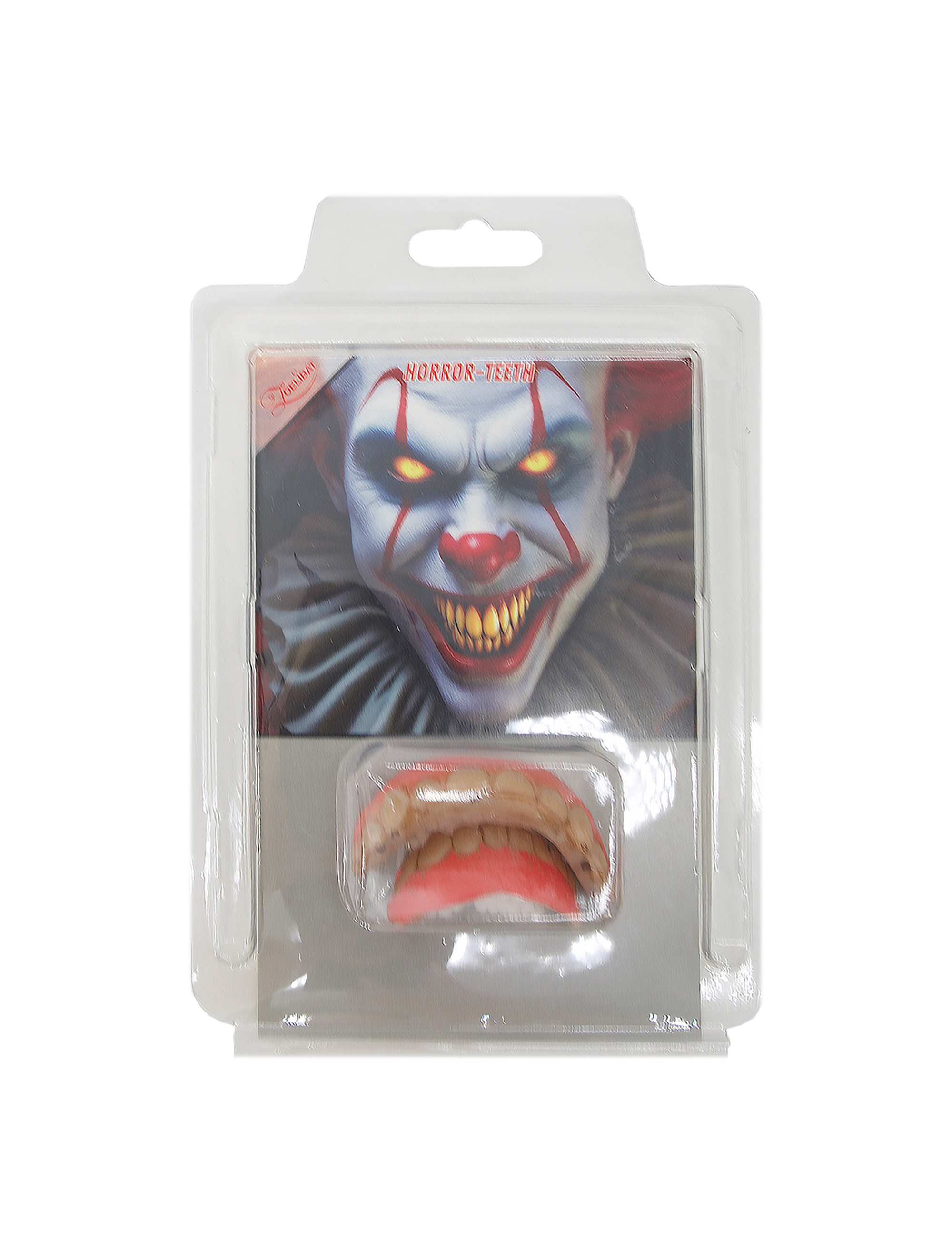 Zähne Horrorclown beige
