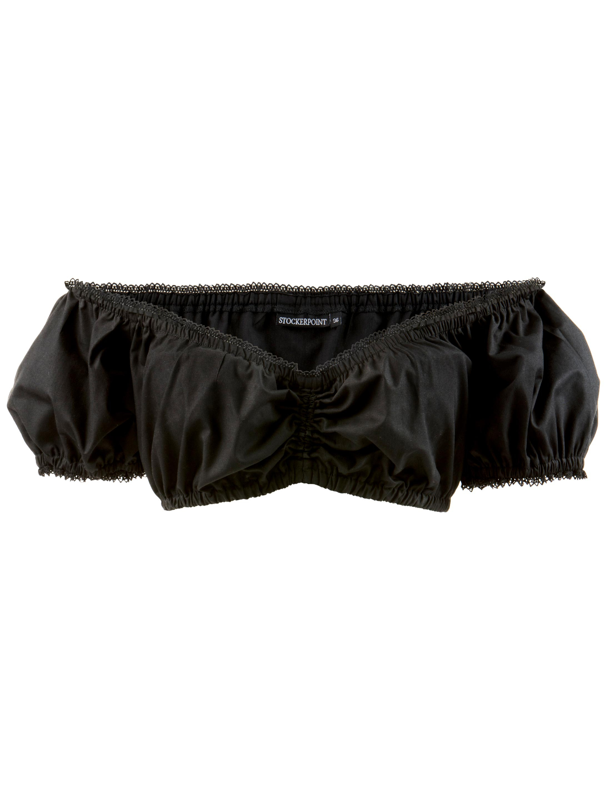 Dirndlbluse Georgette Damen schwarz 34