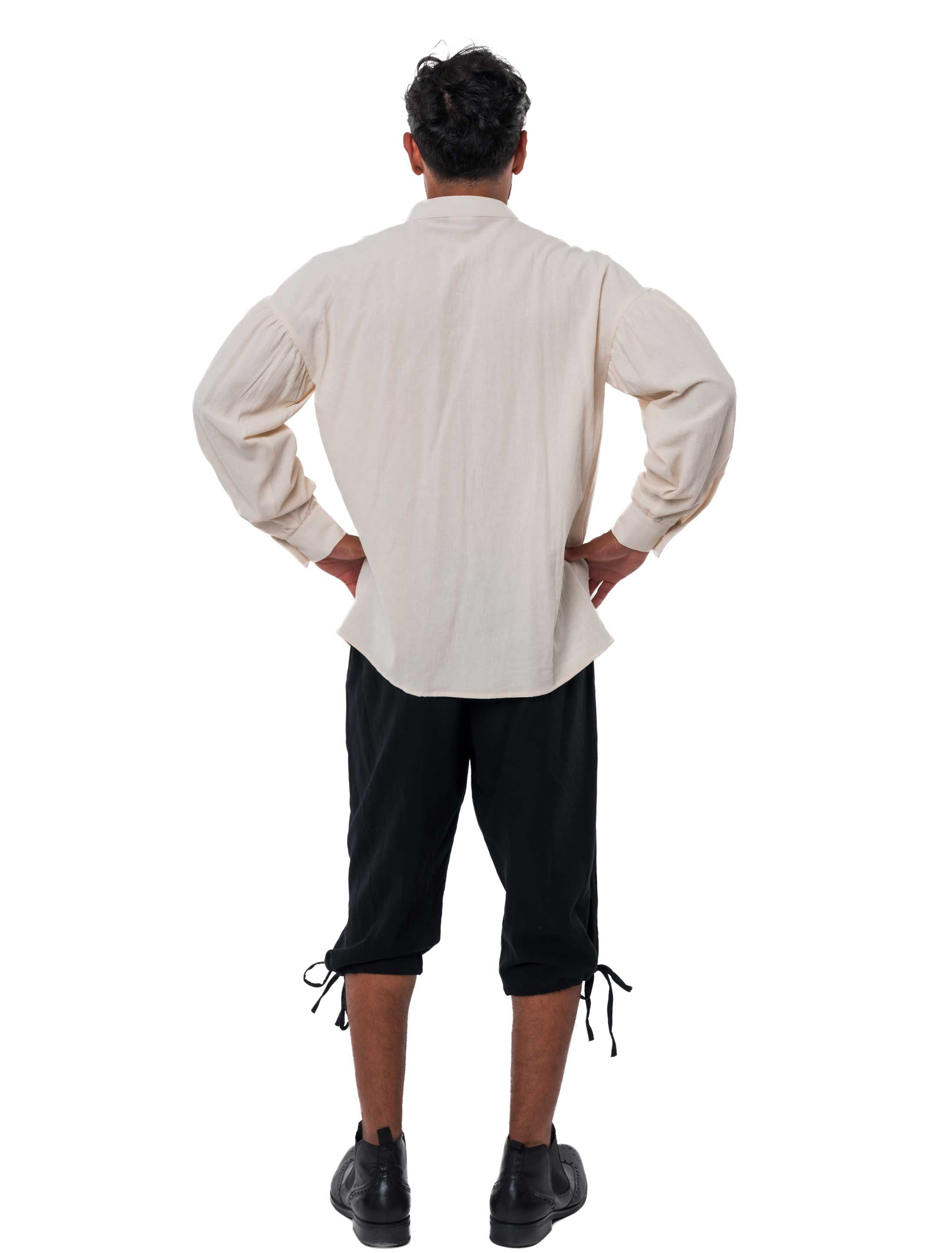 Hemd Pirat mit Schnürung Herren beige S/M
