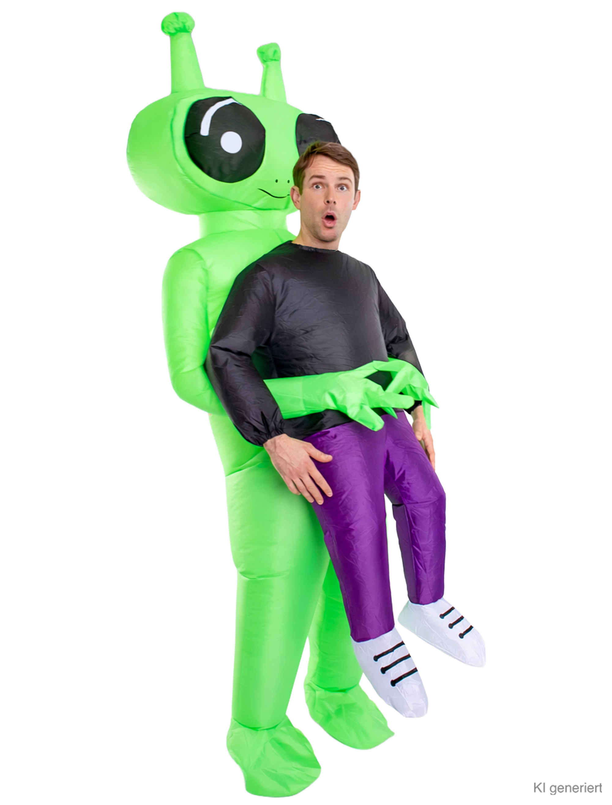 Kostüm Alien aufblasbar grün one size