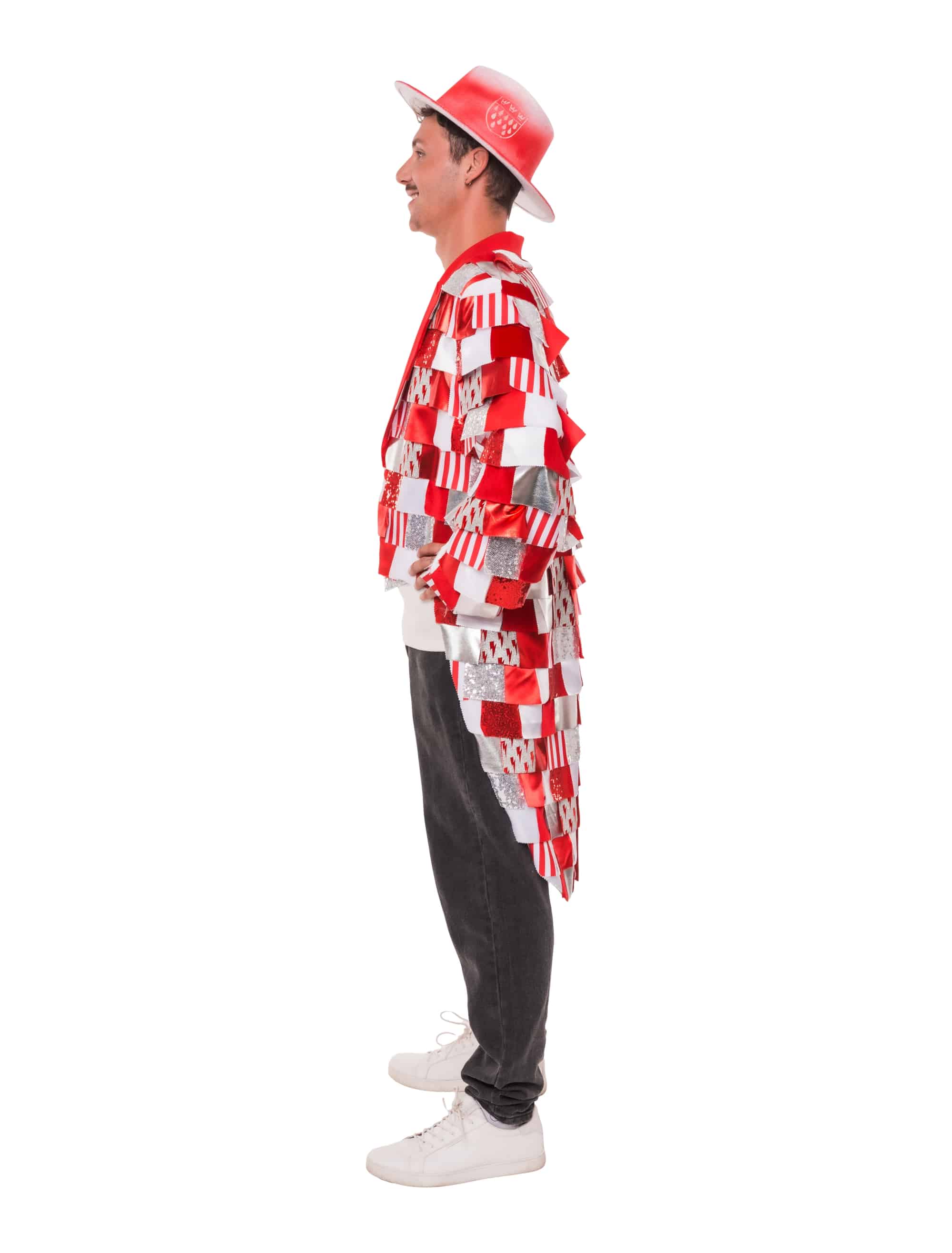Lappenfrack deluxe Herren rot/weiß 50