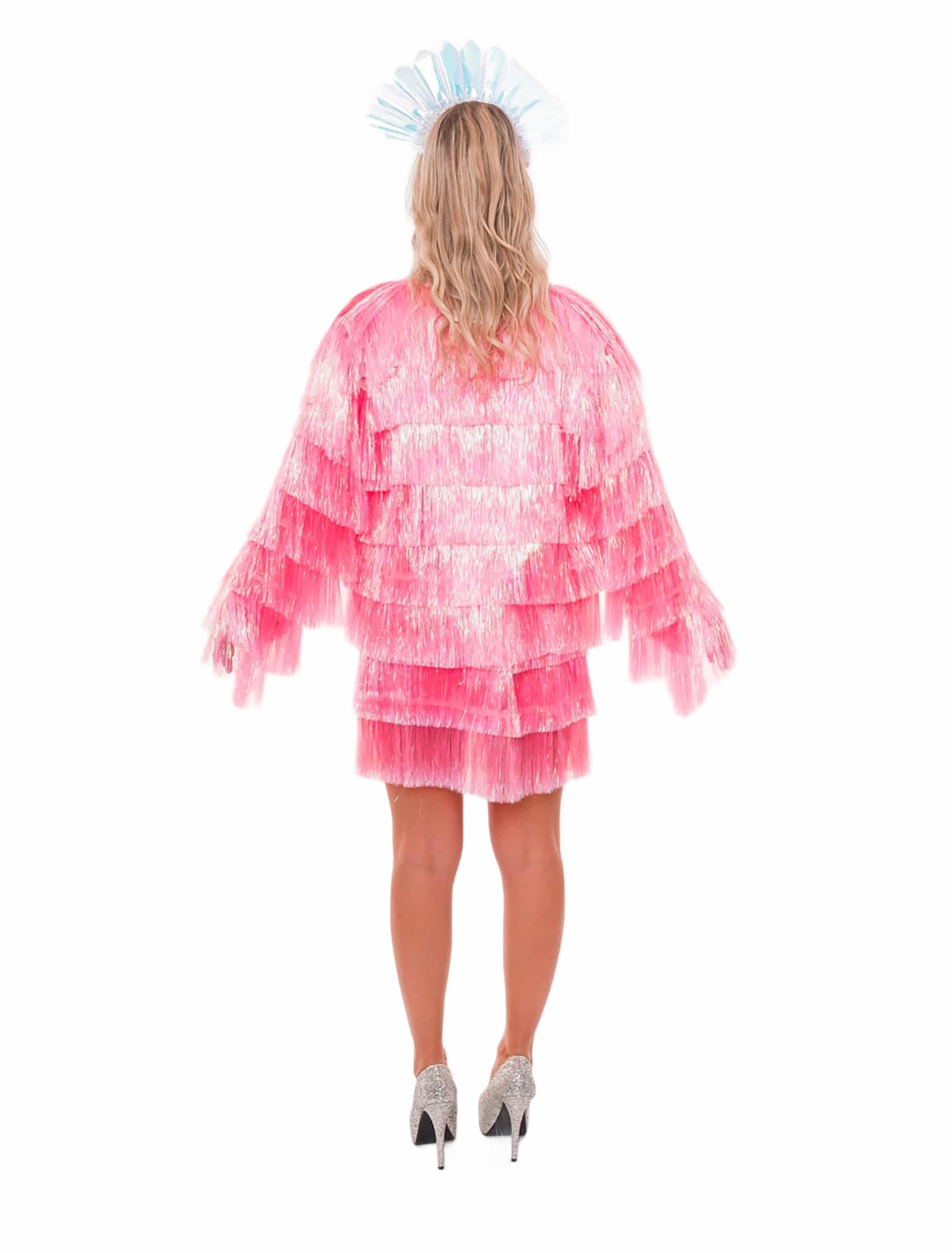Jacke Lametta fein Damen neonpink XXS/XS