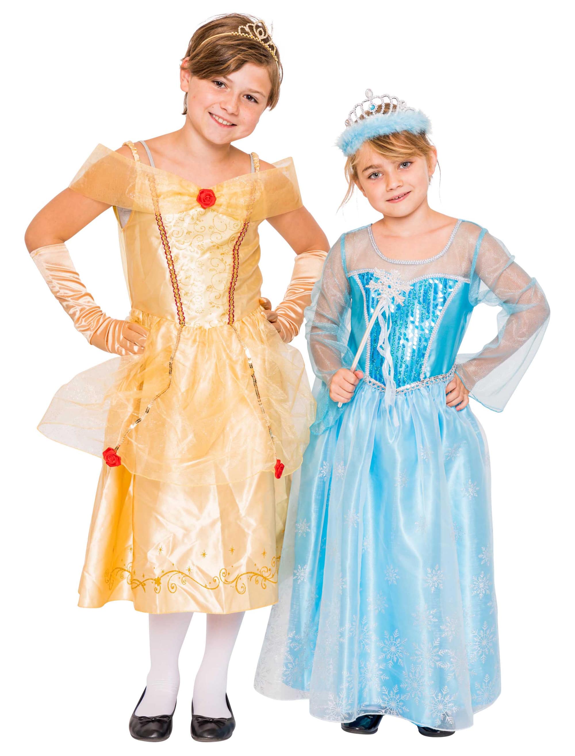 Kleid Prinzessin Kinder Mädchen blau 140