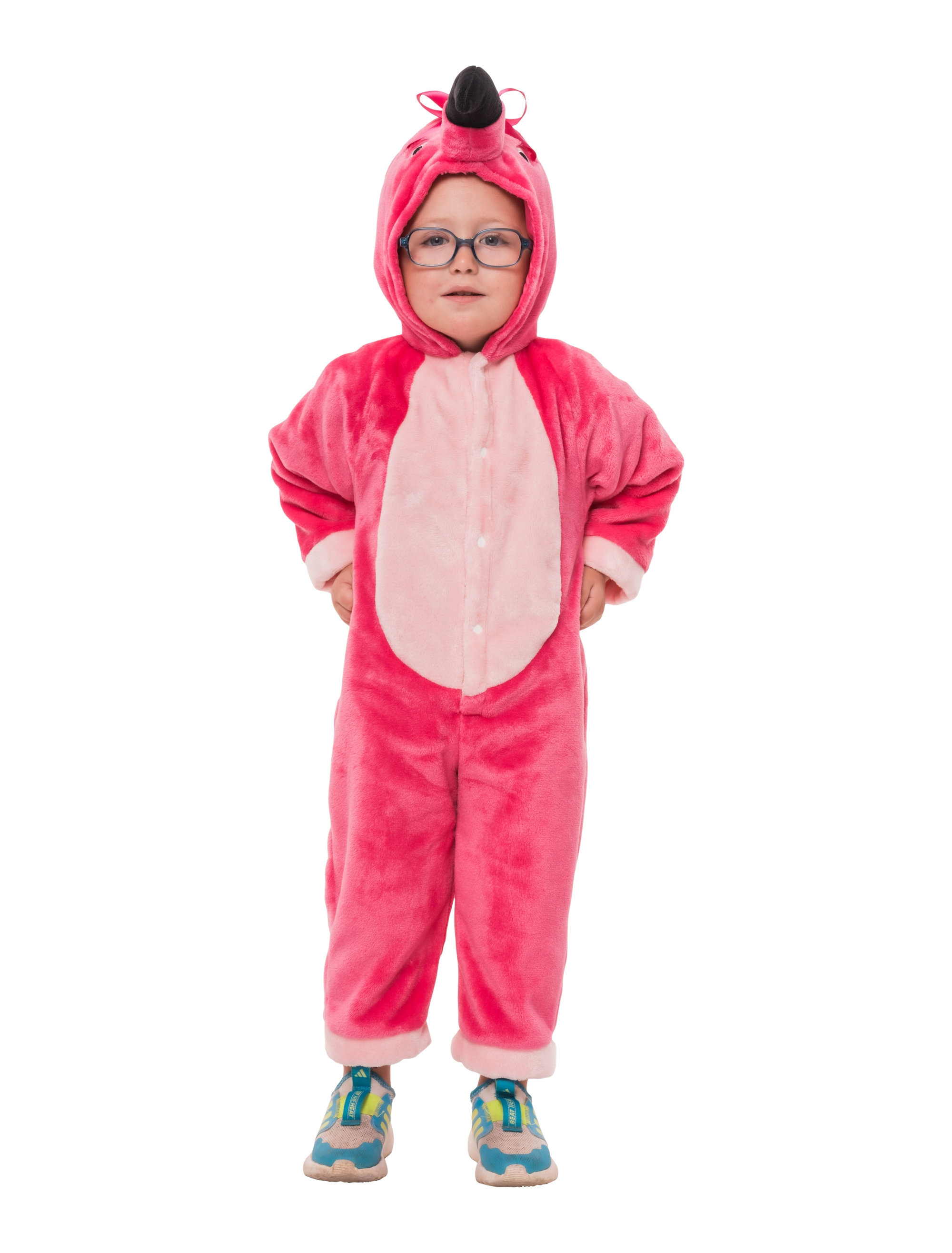 Overall Plüsch Flamingo Kinder pink 116/128