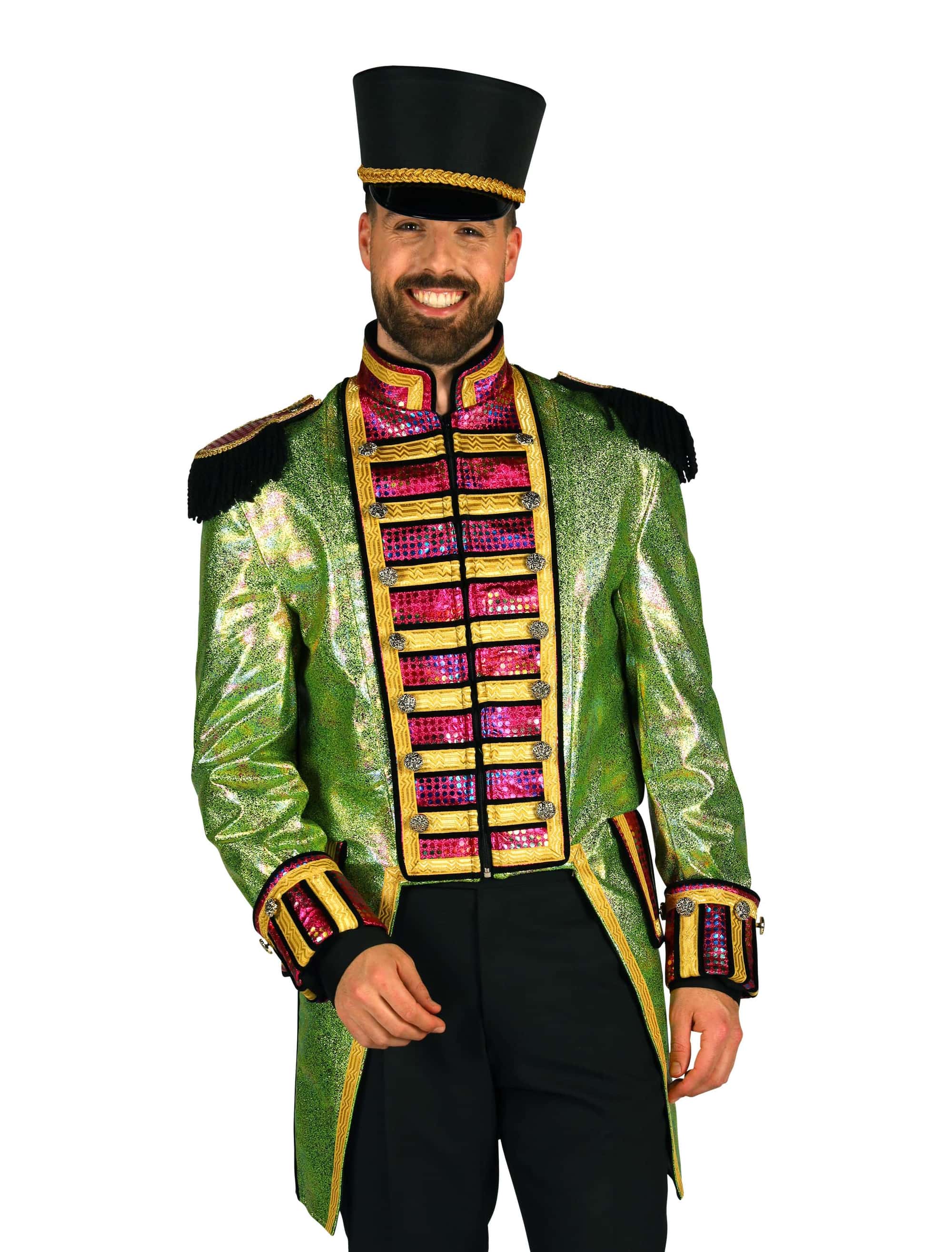 Jacke Zirkusdirektor metallic Herren grün L